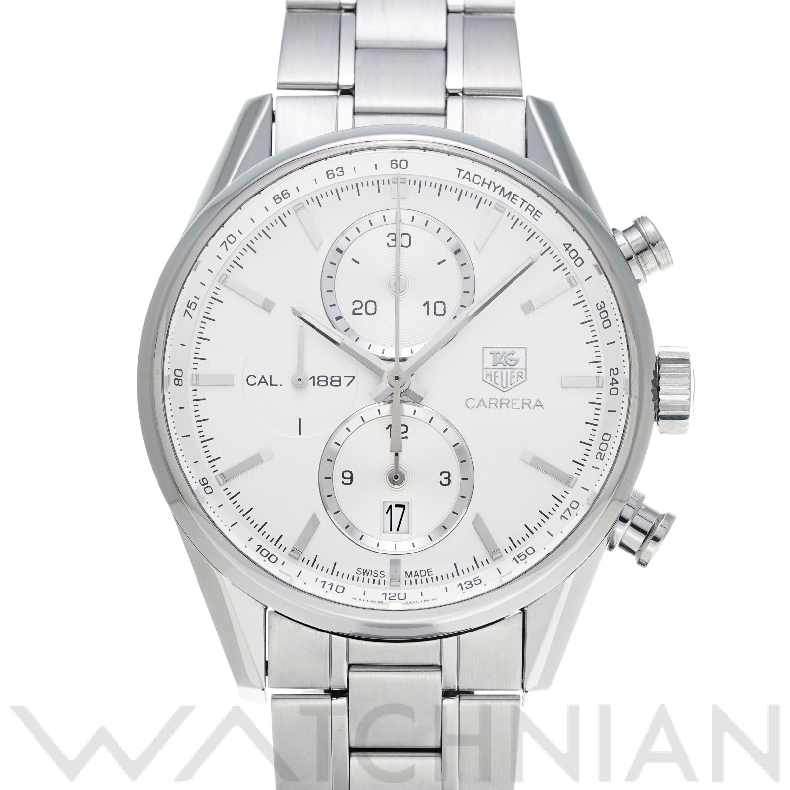 タグ ホイヤー / TAG HEUER カレラ キャリバー1887 クロノグラフ CAR2111.BA0720 シルバー メンズ 時計 【中古】【wristwatch】