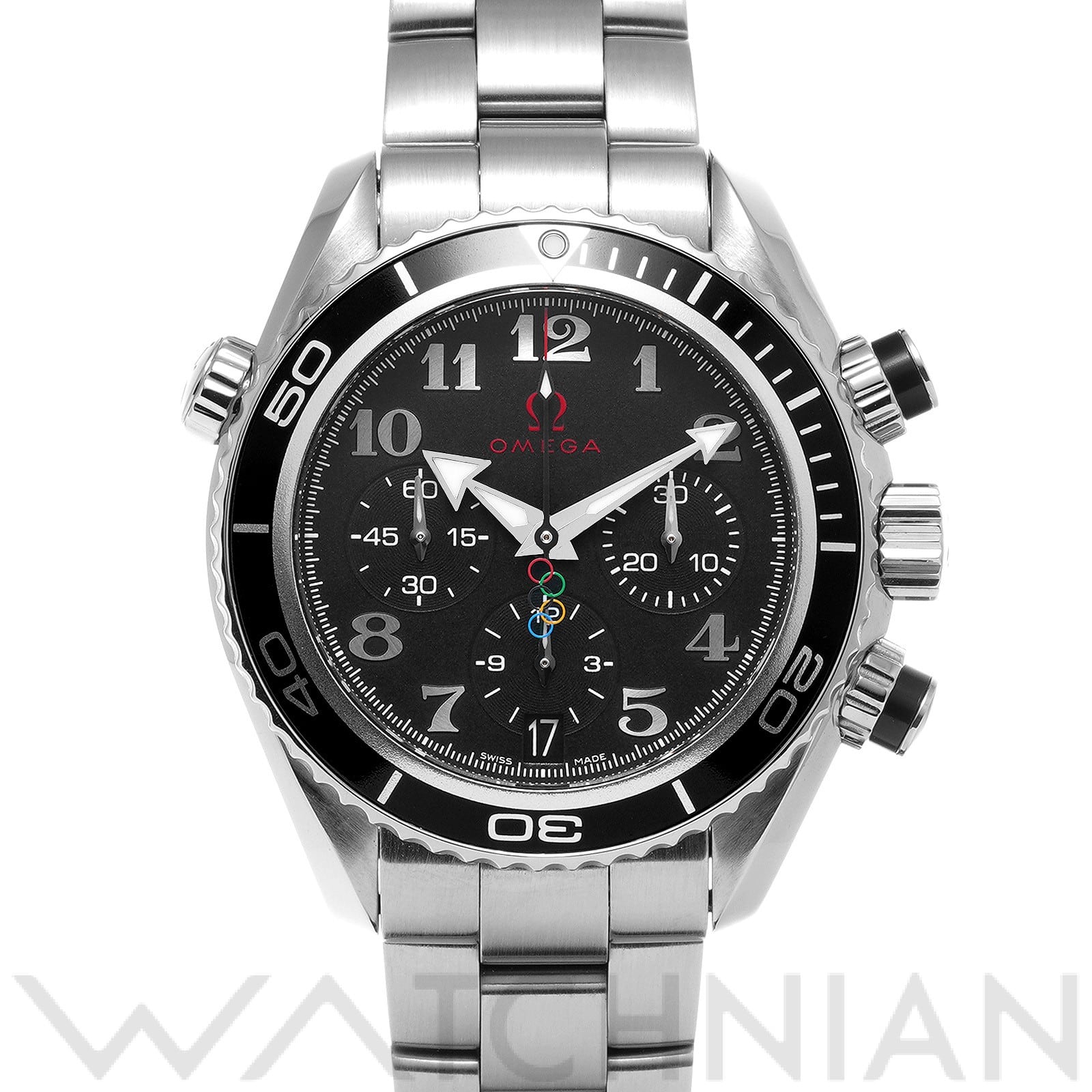 オメガ / OMEGA シーマスター プラネットオーシャン 600 コーアクシャル クロノグラフ オリンピックコレクション 222.30.38.50.01.003 ブラック ユニセックス 時計 【中古】【wristwatch】