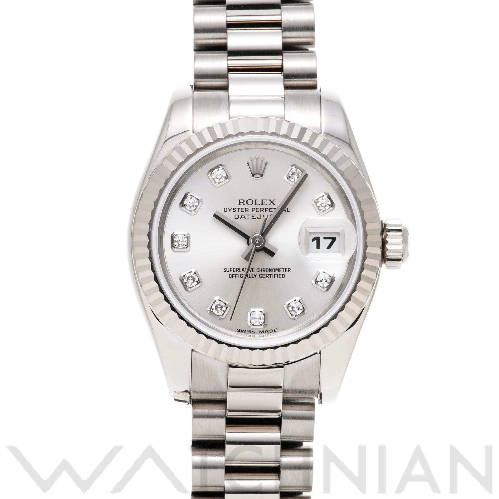 ロレックス レディ デイトジャスト 26 179179G シルバー/ダイヤモンド レディース 時計 【中古】【wristwatch】