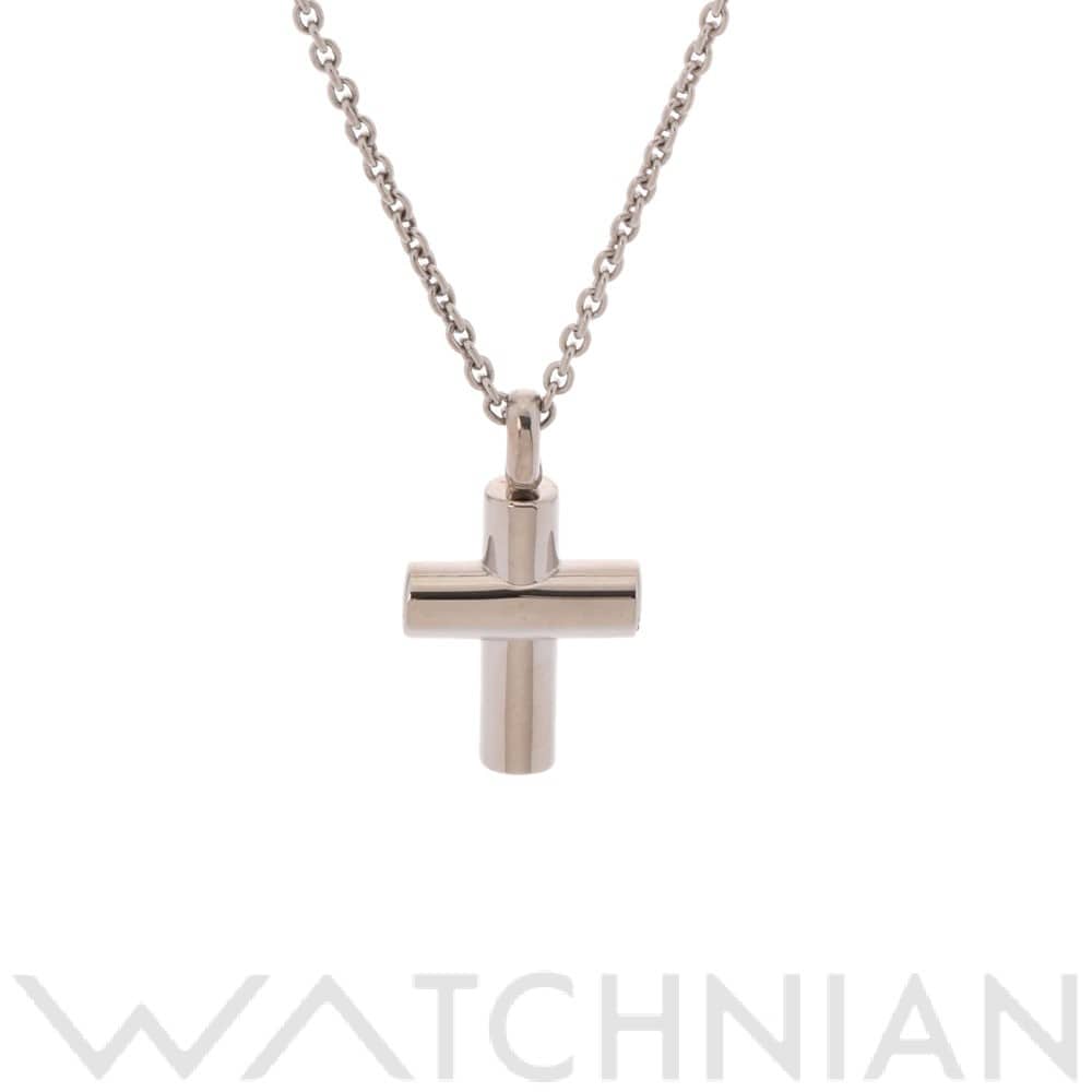 ブルガリ ラテンクロス ネックレス シルバー K18ホワイトゴールド WG レディース ジュエリー 【中古】【jewelry】