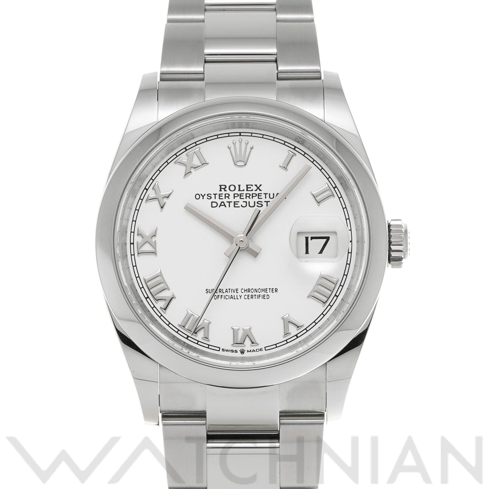 ロレックス デイトジャスト 36 126200 ホワイト メンズ 時計 【中古】【wristwatch】