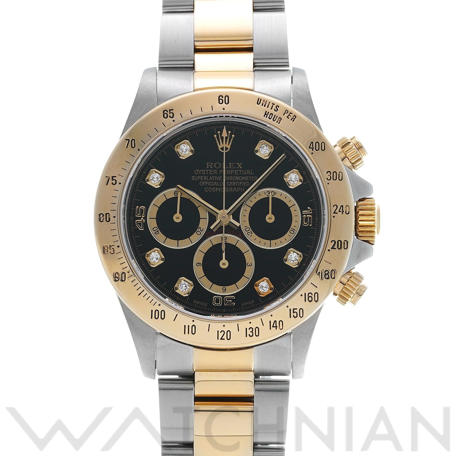 コスモグラフ デイトナ 16523G N番(1991年頃製造) ブラック/ダイヤモンド ロレックス ROLEX メンズ 【中古】