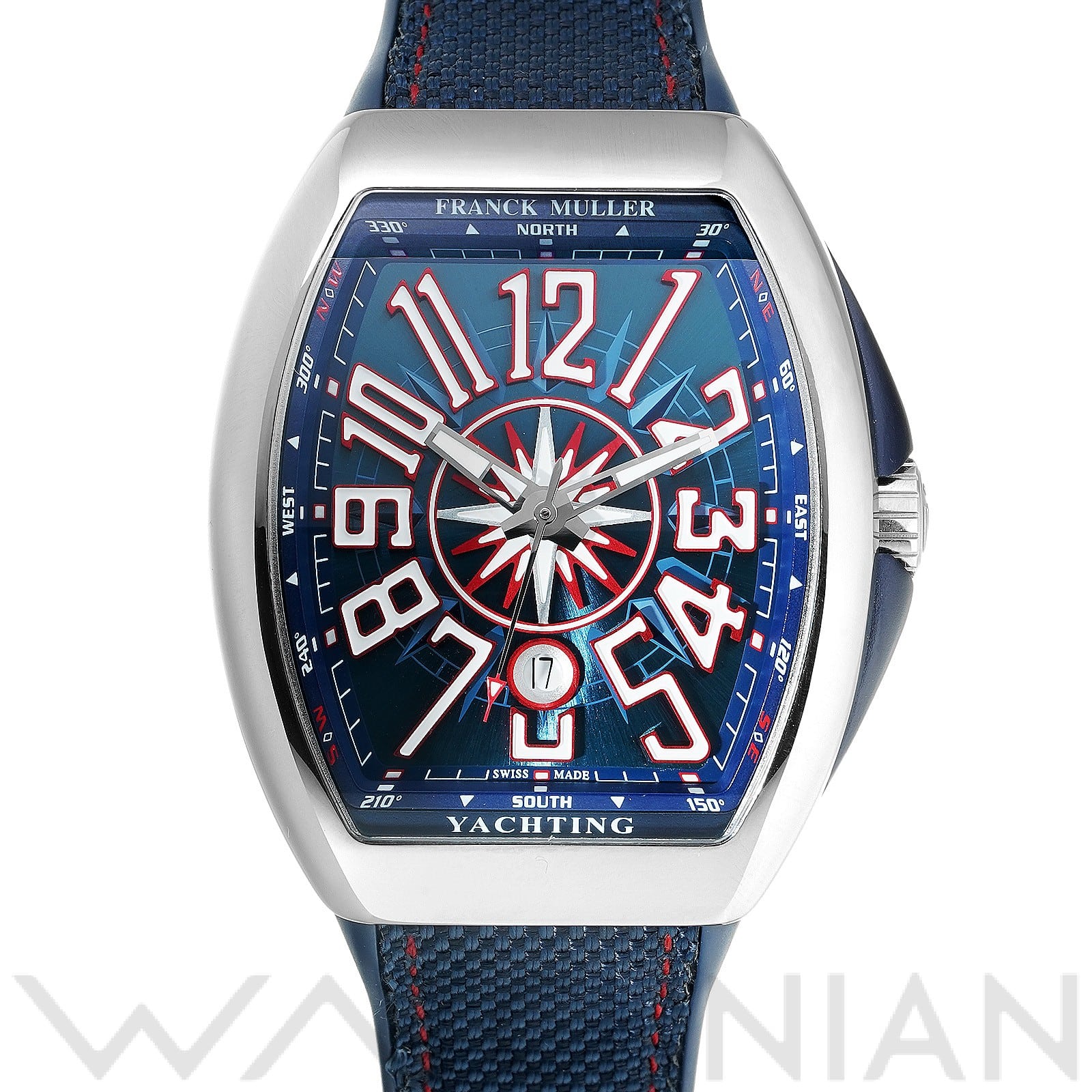 ヴァンガード ヨッティング メディテラネオ V45SCDTACBL ブルー フランクミュラー FRANCK MULLER メンズ 【中古】