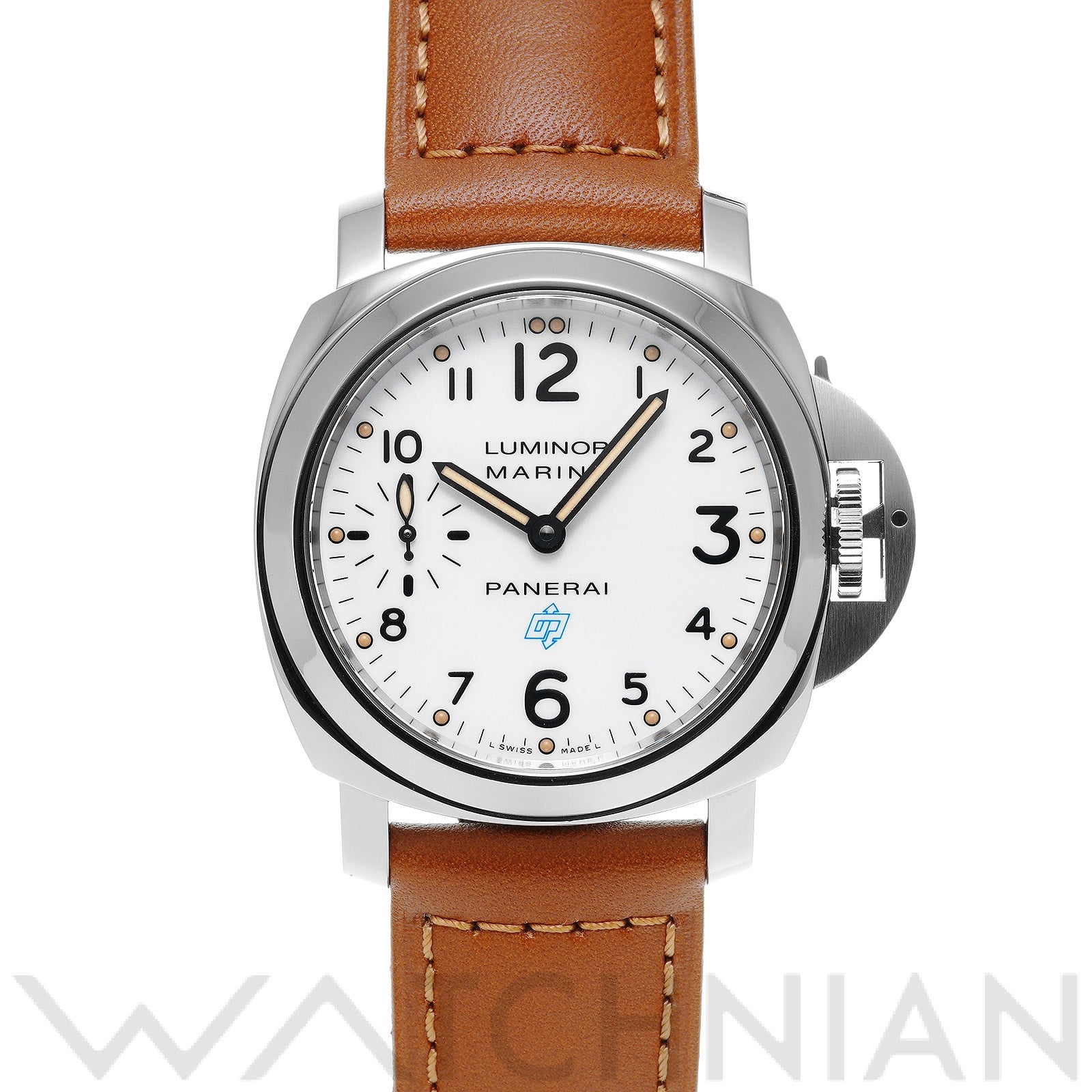 ルミノールマリーナ ロゴ アッチャイオ PAM00660 S番(2016年製造) ホワイト パネライ OFFICINE PANERAI メンズ 【中古】