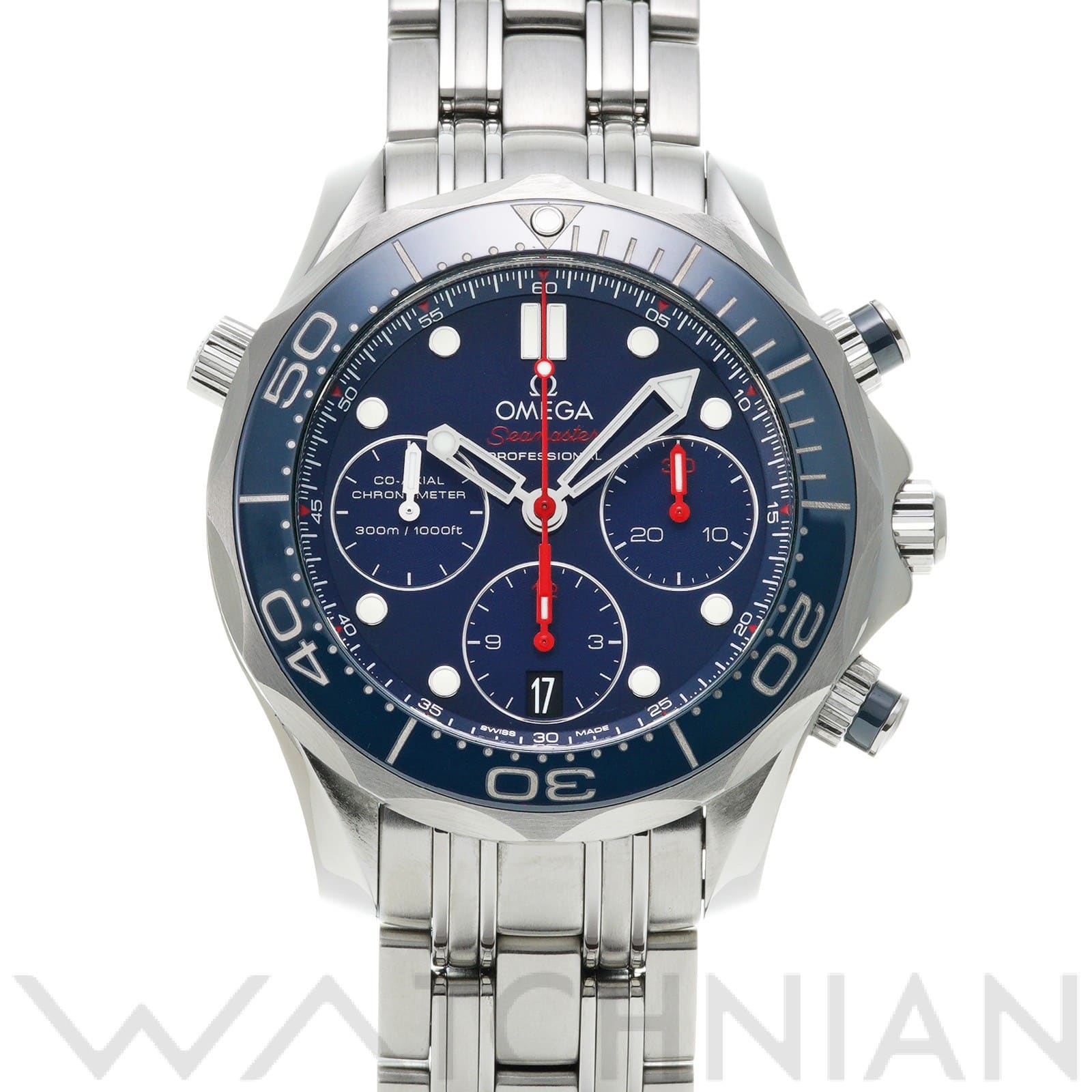 オメガ / OMEGA シーマスター ダイバー300 コーアクシャル クロノグラフ 212.30.42.50.03.001 ブルー メンズ 時計 【中古】【wristwatch】