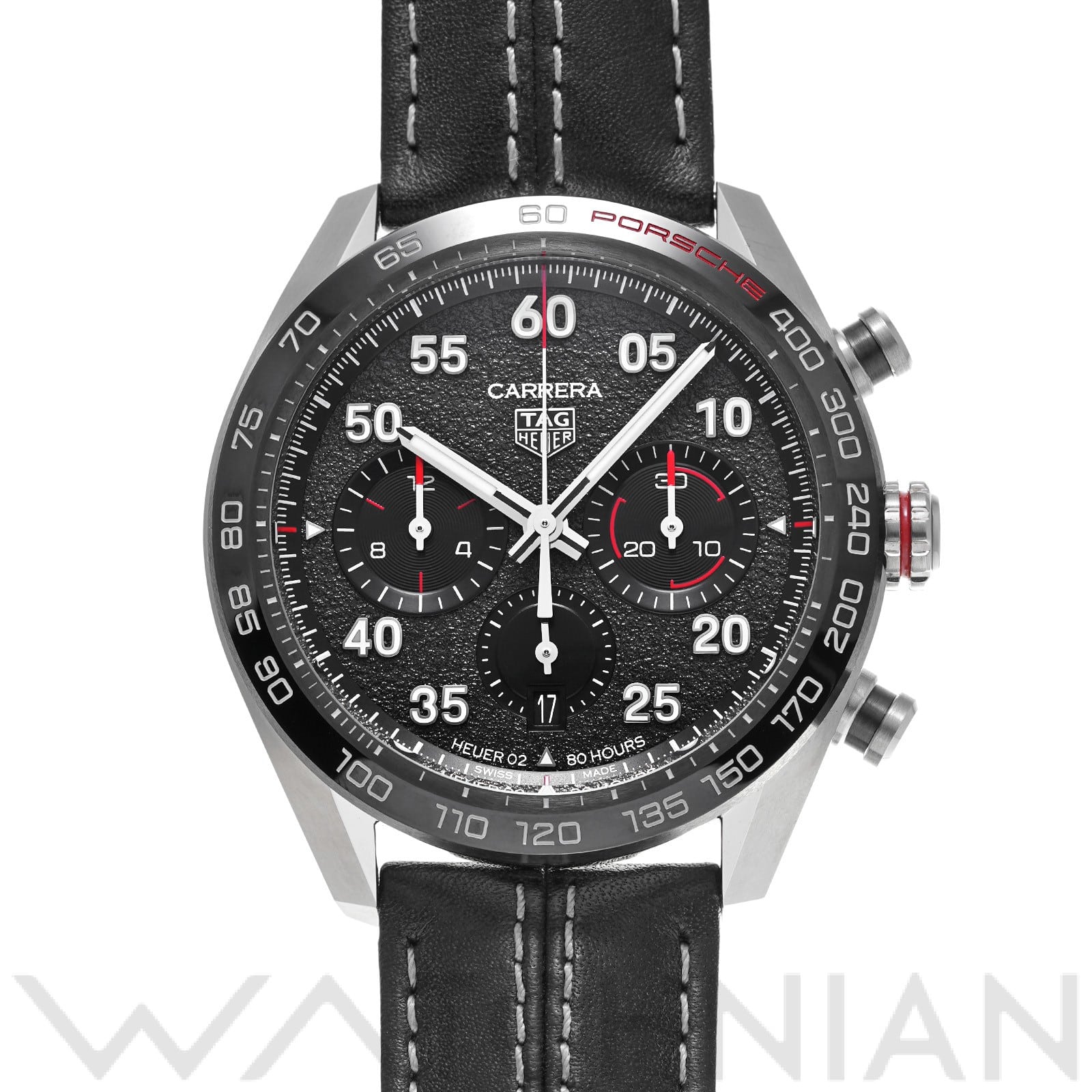 カレラ キャリバー ホイヤー02 クロノグラフ ポルシェ CBN2A1F.FC6492 グレー/ブラック タグホイヤー TAG HEUER メンズ 【中古】