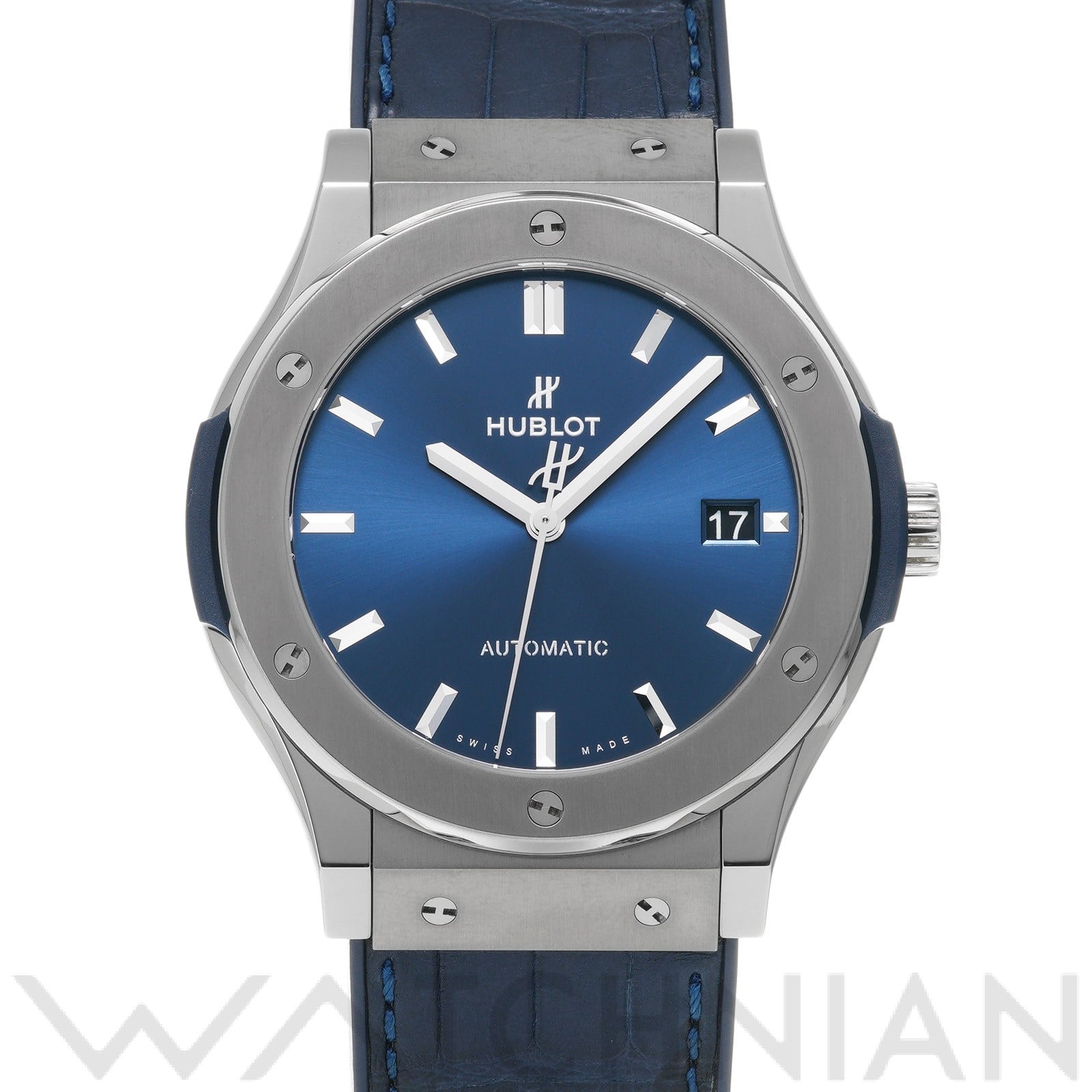 クラシックフュージョン チタニウム ブルー 511.NX.7170.LR ブルー ウブロ HUBLOT メンズ 【中古】