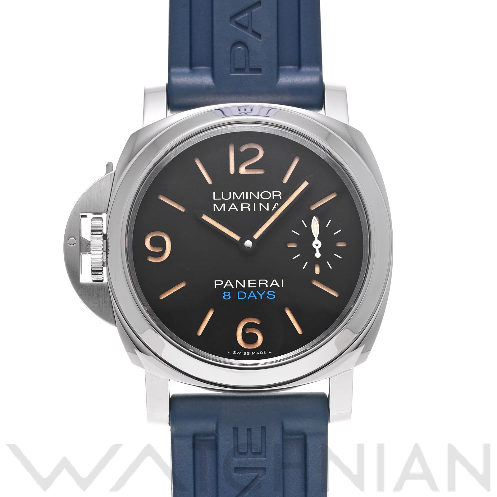 ルミノール レフトハンド 8デイズ アッチャイオ PAM00796 V番(2019年製造) ブラック パネライ OFFICINE PANERAI メンズ 【中古】