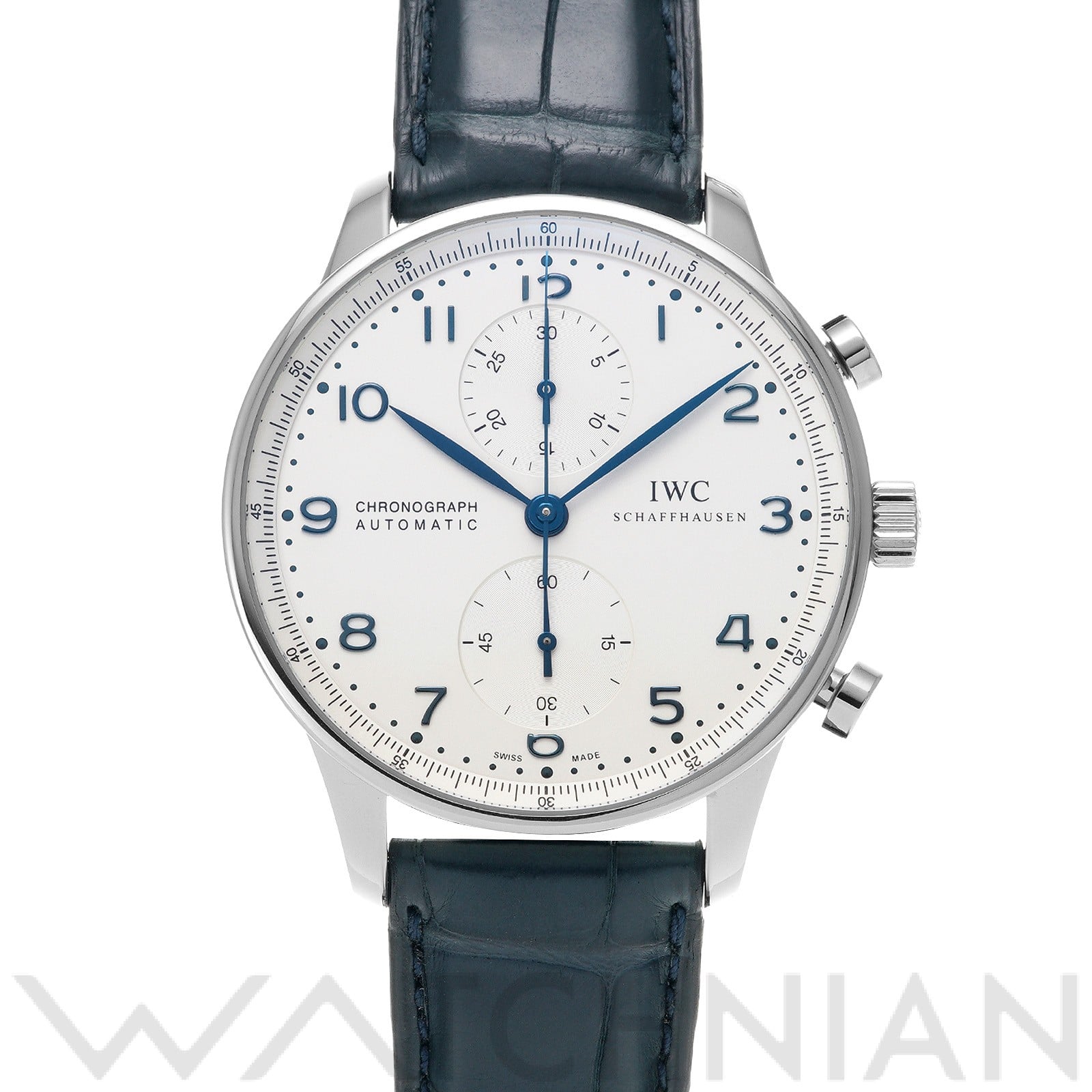 ポルトギーゼ クロノグラフ IW371446 シルバーメッキ インターナショナルウォッチカンパニー IWC メンズ 【中古】