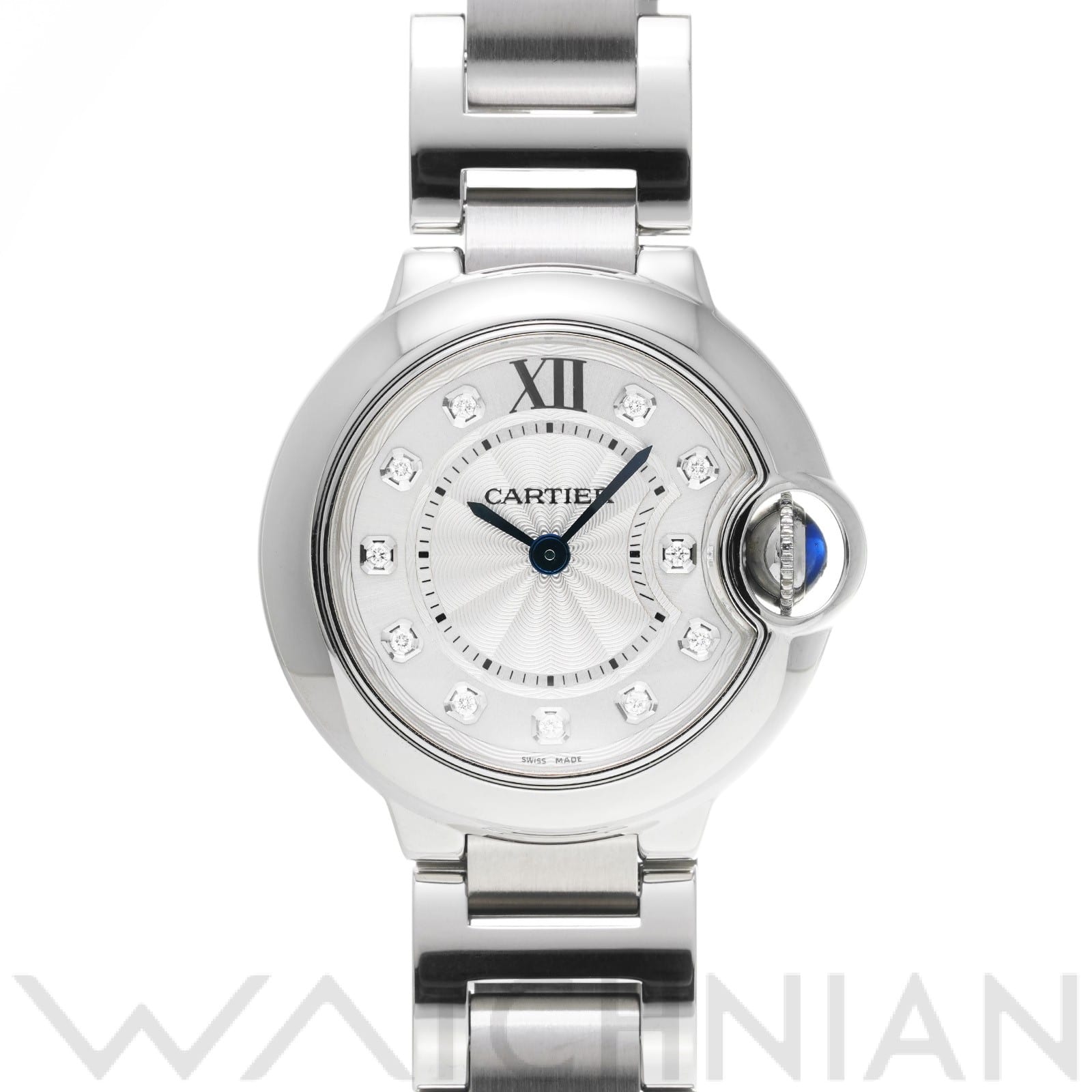 カルティエ / CARTIER バロンブルー ドゥ カルティエ WE902073 シルバー/ダイヤモンド レディース 時計 【中古】【wristwatch】