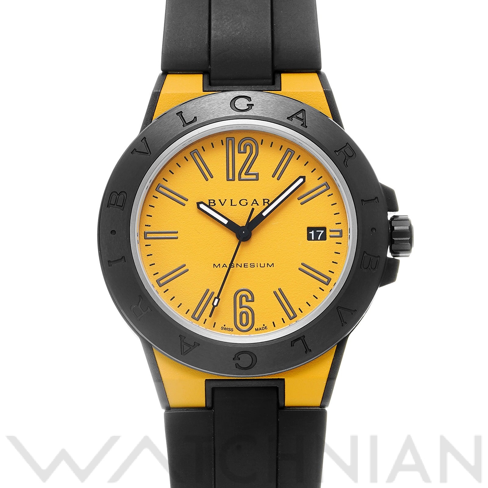 ディアゴノ マグネシウム DG41C10SMCVD イエロー ブルガリ BVLGARI メンズ 【中古】
