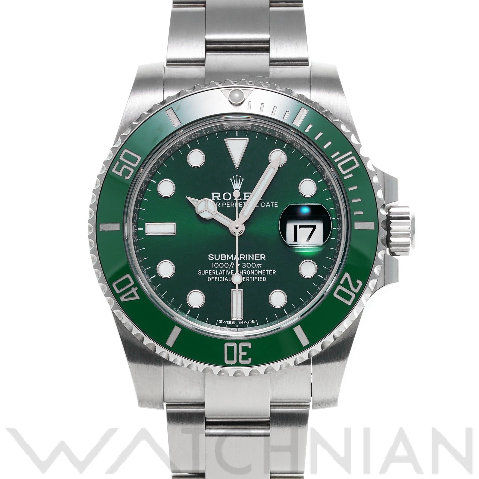 ロレックス サブマリーナ デイト 116610LV グリーン メンズ 時計 【中古】【wristwatch】