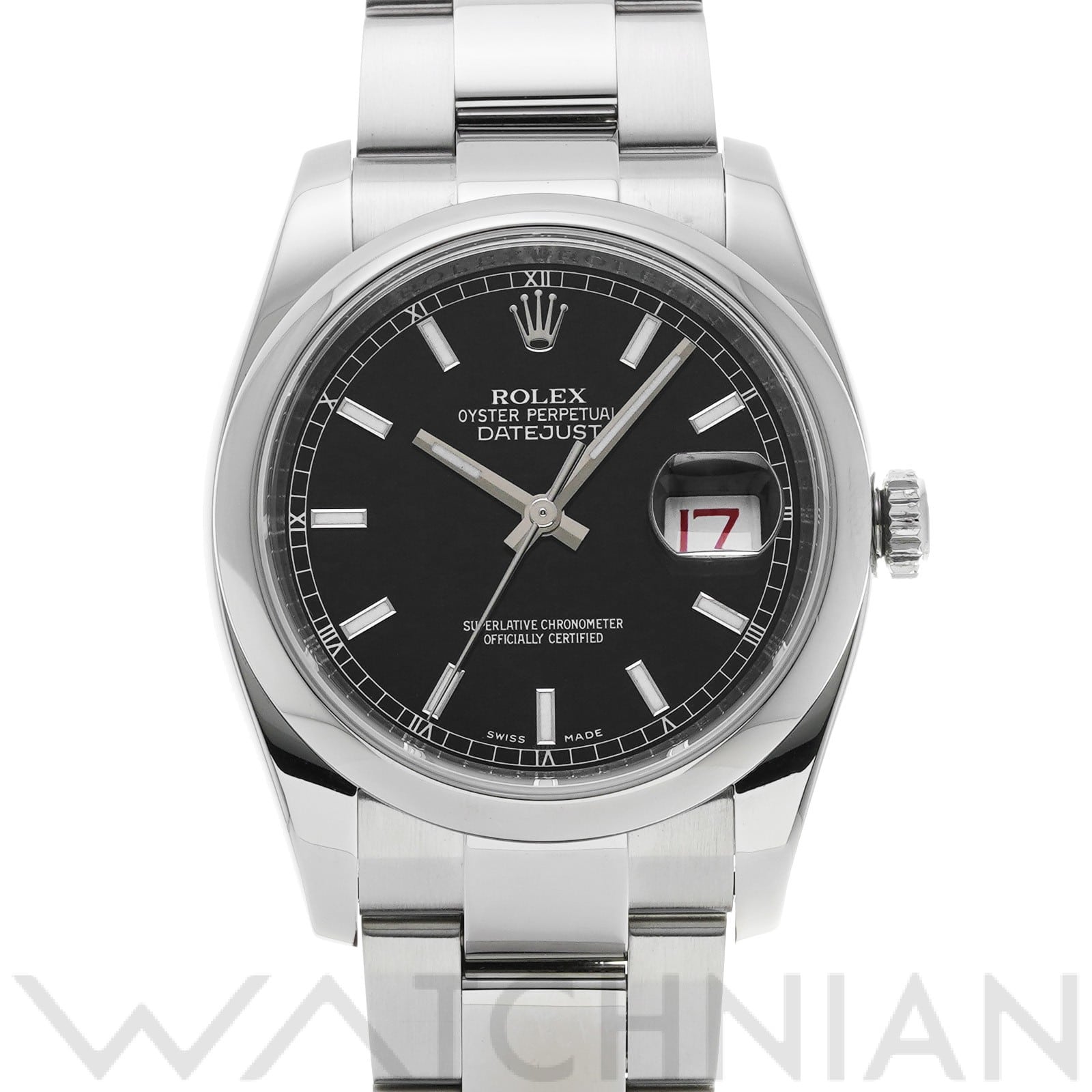 ロレックス デイトジャスト 36 116200 ブラック メンズ 時計 【中古】【wristwatch】