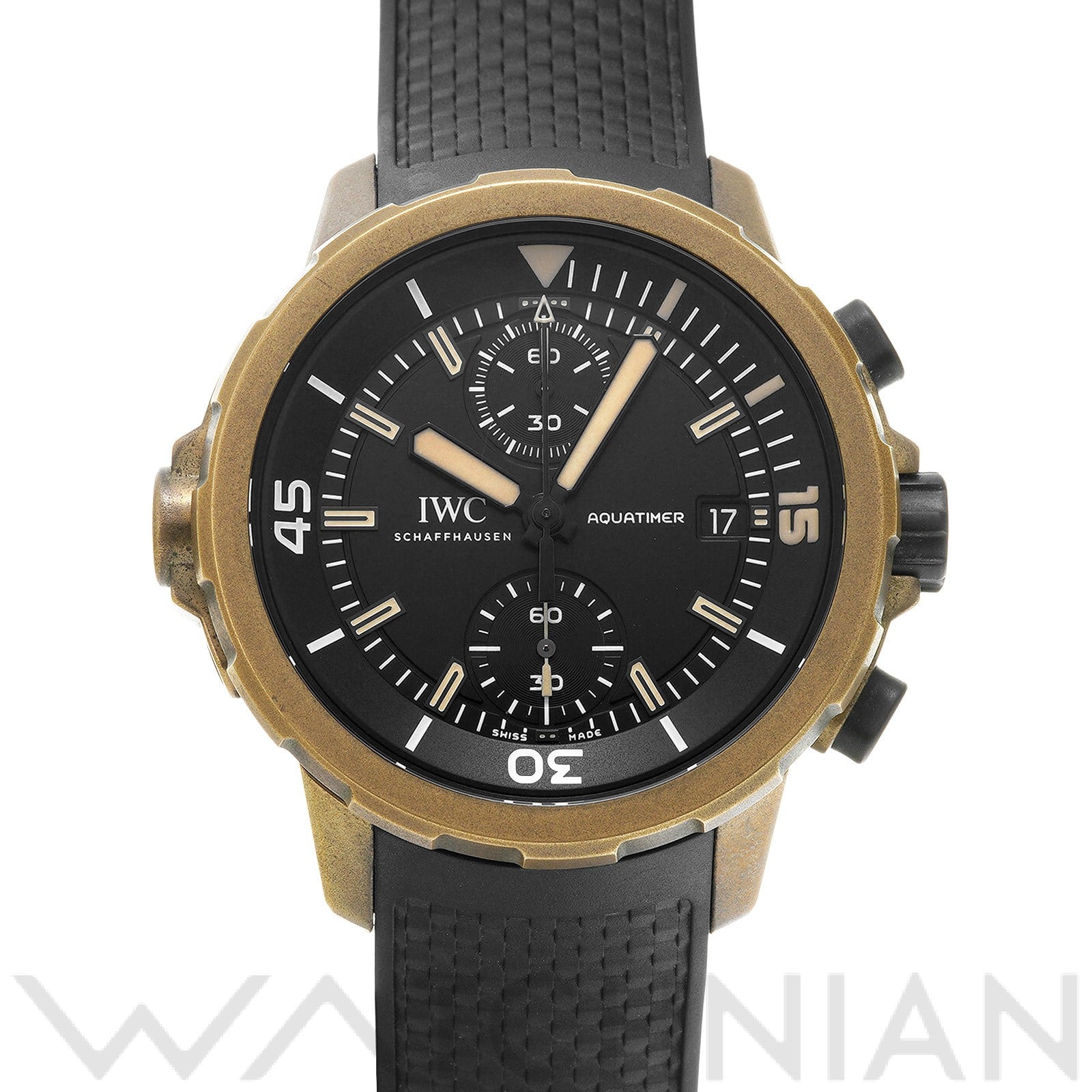 アクアタイマー クロノグラフ チャールズ・ダーウィン IW379503 ブラック インターナショナルウォッチカンパニー IWC メンズ 【中古】