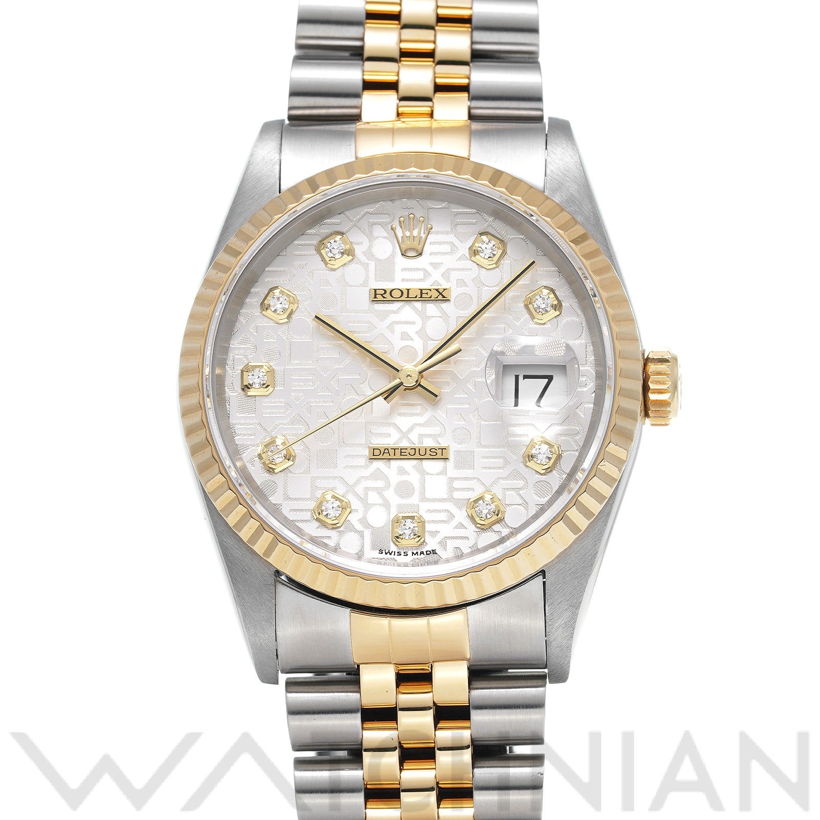 ロレックス デイトジャスト 16233G シルバーコンピュータ/ダイヤモンド メンズ 時計 【中古】【wristwatch】