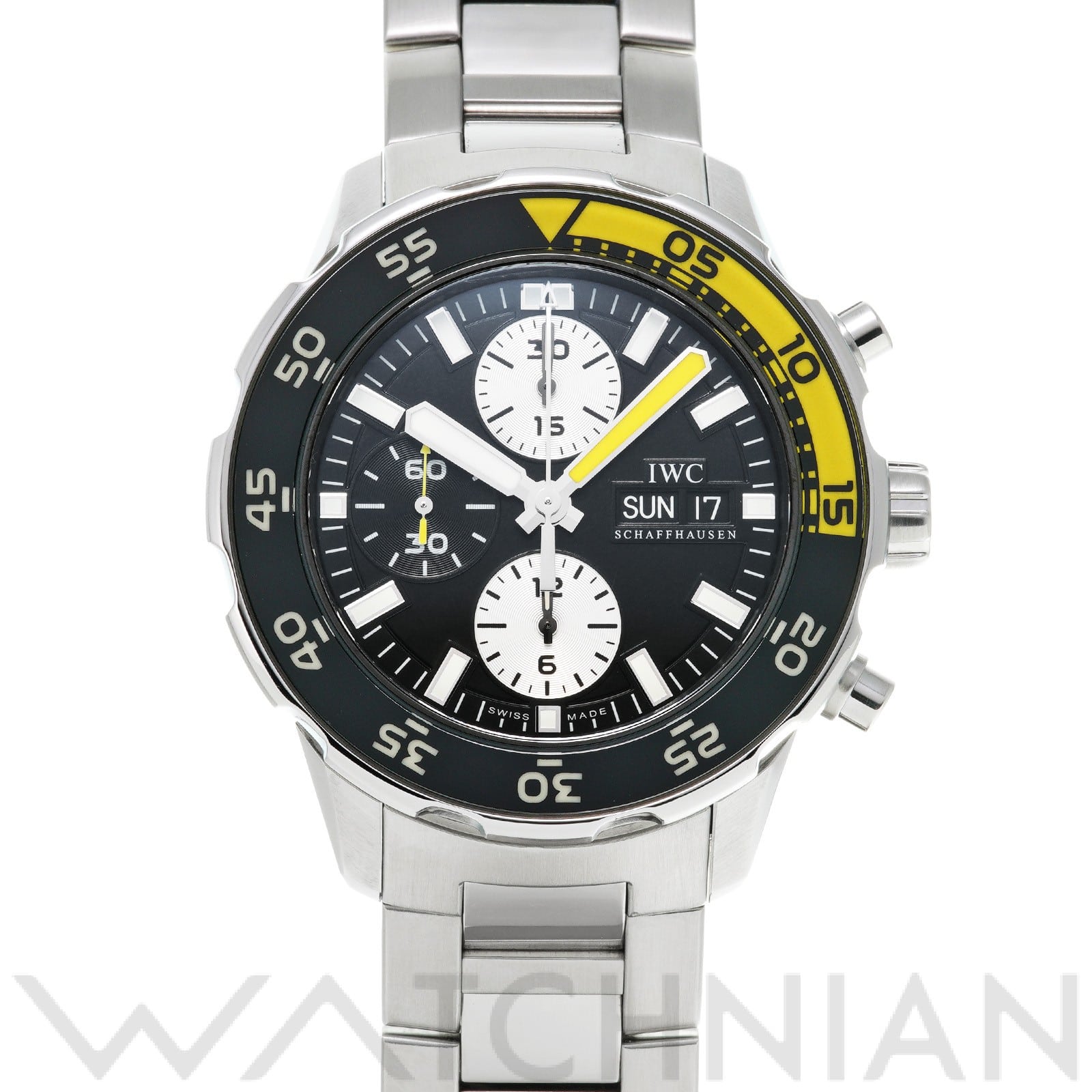IWC アクアタイマー クロノグラフ IW376708 ブラック メンズ 時計 【中古】【wristwatch】