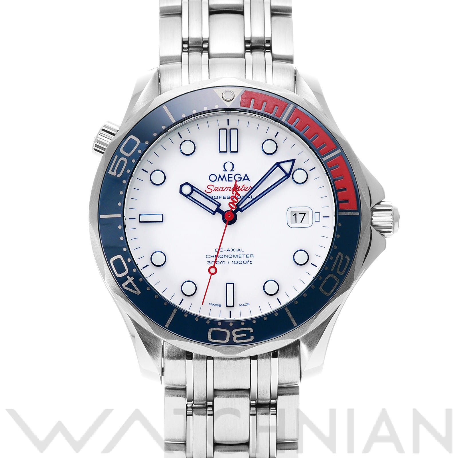 オメガ / OMEGA シーマスター ダイバー300 コーアクシャル 007 コマンダーウォッチ 212.32.41.20.04.001 ホワイト メンズ 時計 【中古】【wristwatch】