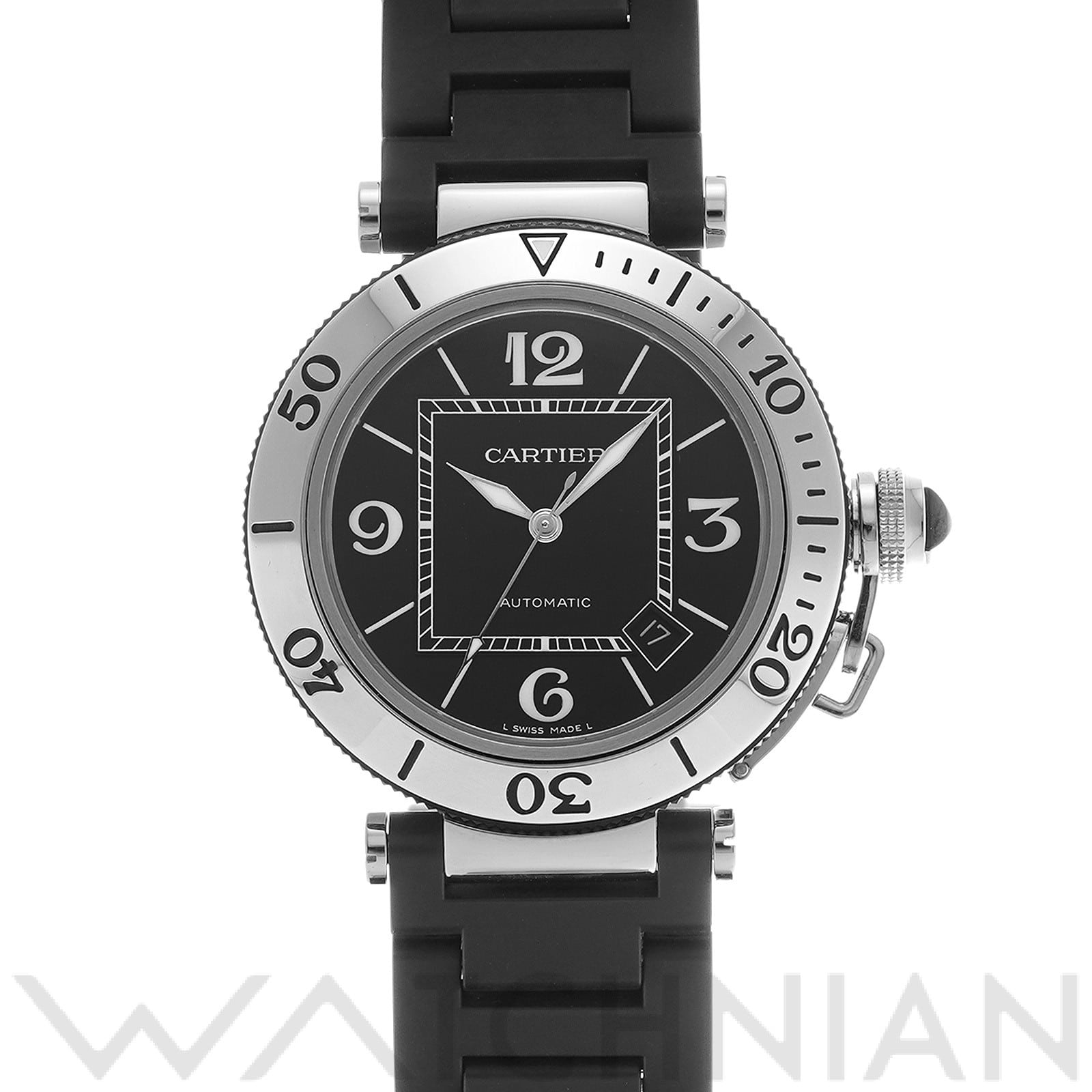 カルティエ / CARTIER パシャ シータイマー W31077U2 ブラック メンズ 時計 【中古】【wristwatch】