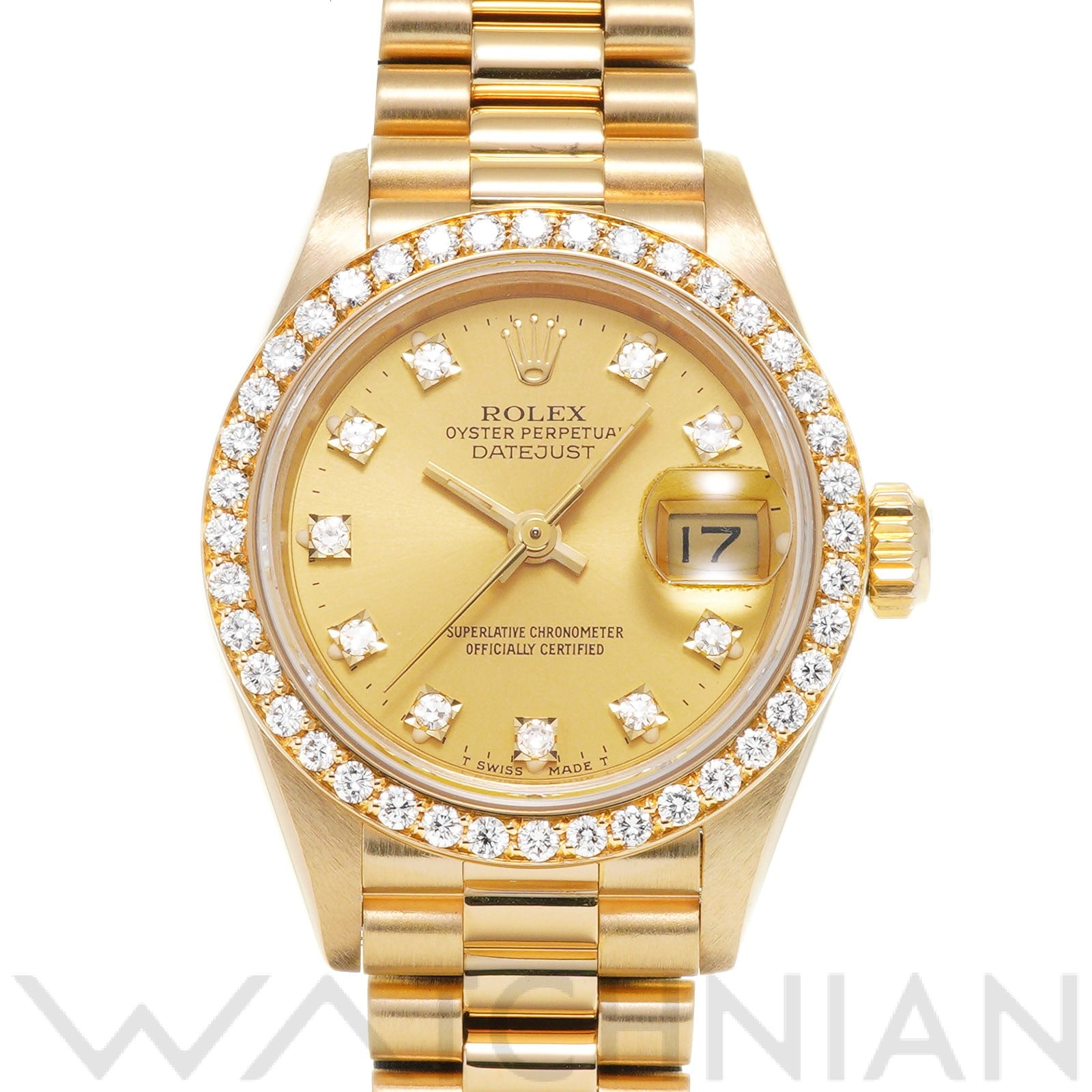デイトジャスト 69138G R番(1987年頃製造) シャンパン/ダイヤモンド ロレックス ROLEX レディース 【中古】