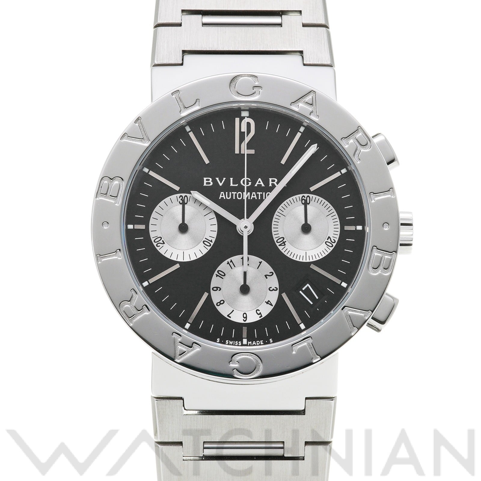 ブルガリ / BVLGARI ブルガリブルガリ クロノグラフ BB38SSCH ブラック/シルバー メンズ 時計 【中古】【wristwatch】
