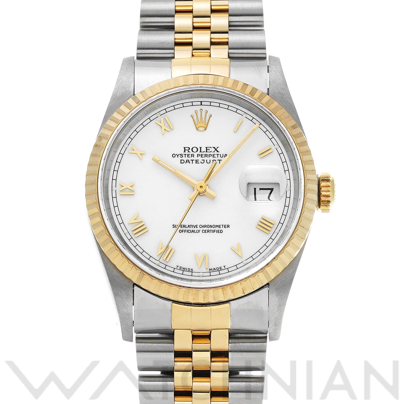 ロレックス デイトジャスト 16233 ホワイト メンズ 時計 【中古】【wristwatch】