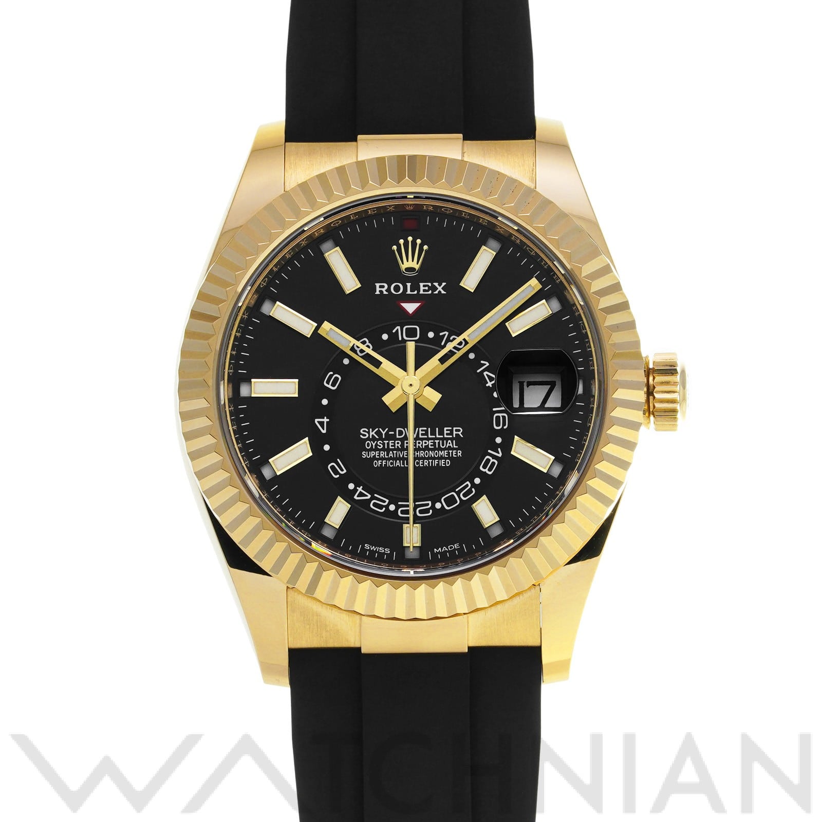 ロレックス / ROLEX スカイドゥエラー 326238 ブライトブラック メンズ 時計 【中古】【wristwatch】