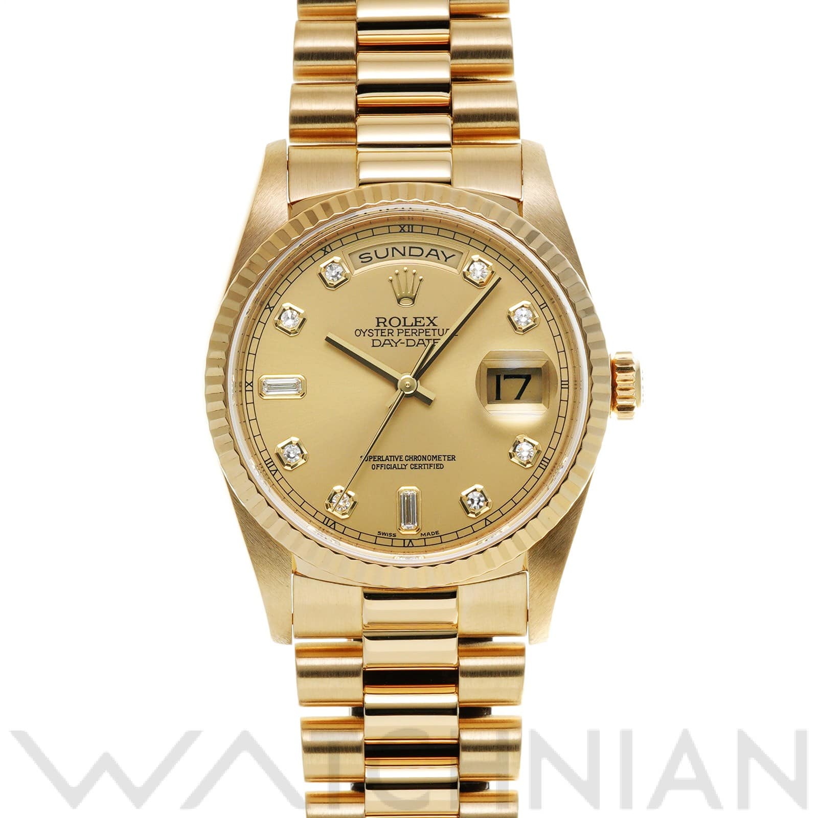 ロレックス デイデイト 18238A シャンパン/ダイヤモンド メンズ 時計 【中古】【wristwatch】