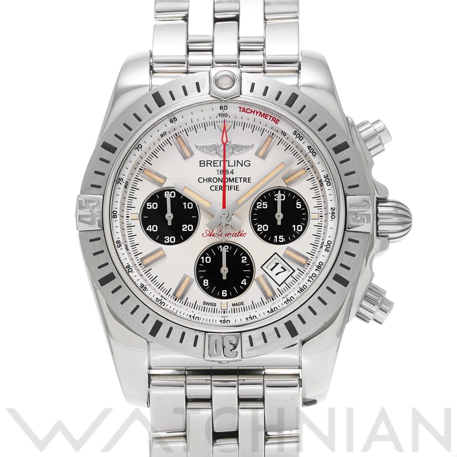 ブライトリング / BREITLING クロノマット 44 エアボーン AB01154G/G786 アイボリー/ブラック メンズ 時計 【中古】【wristwatch】