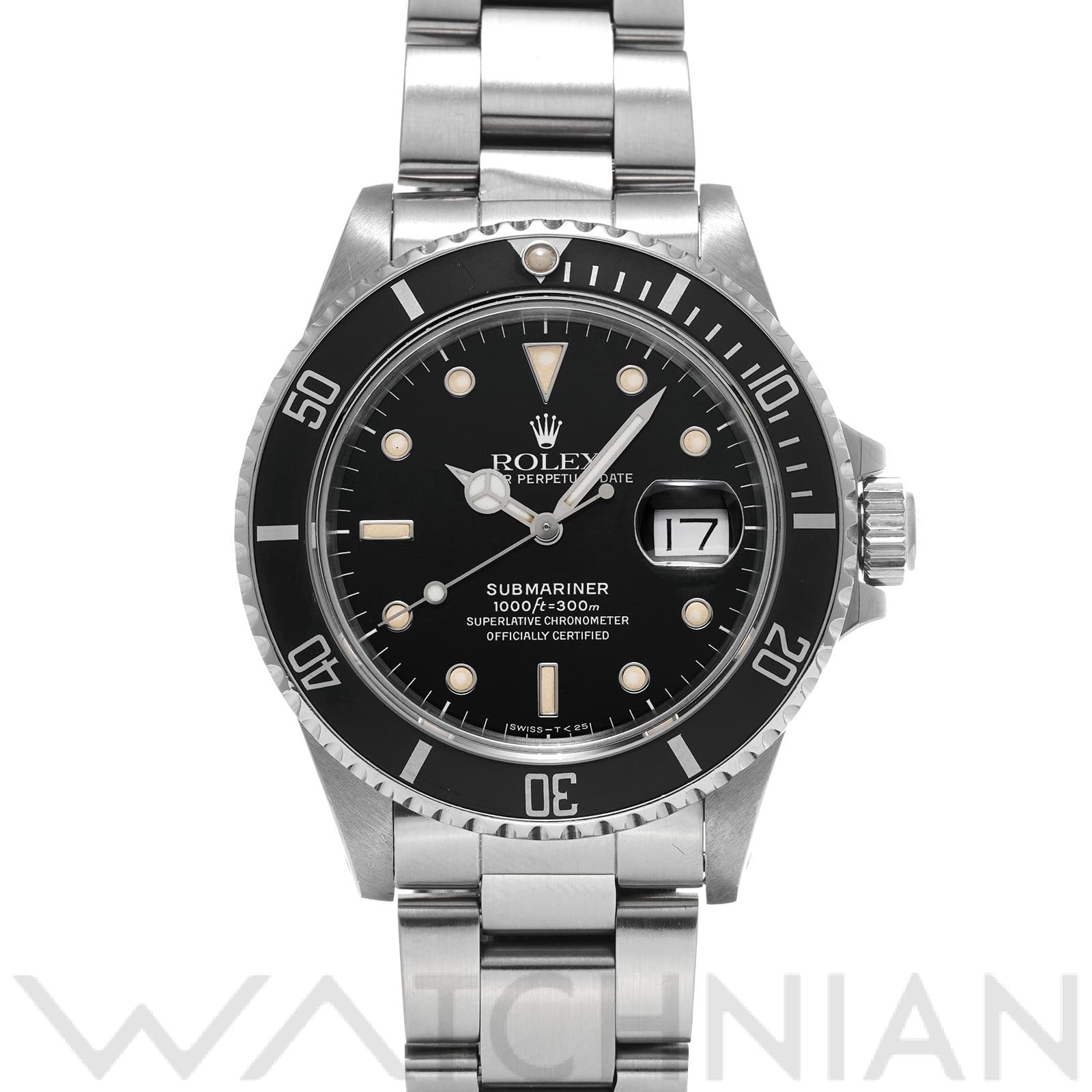 サブマリーナ デイト 16800 96番台(1986年頃製造) ブラック ロレックス ROLEX メンズ 【中古】
