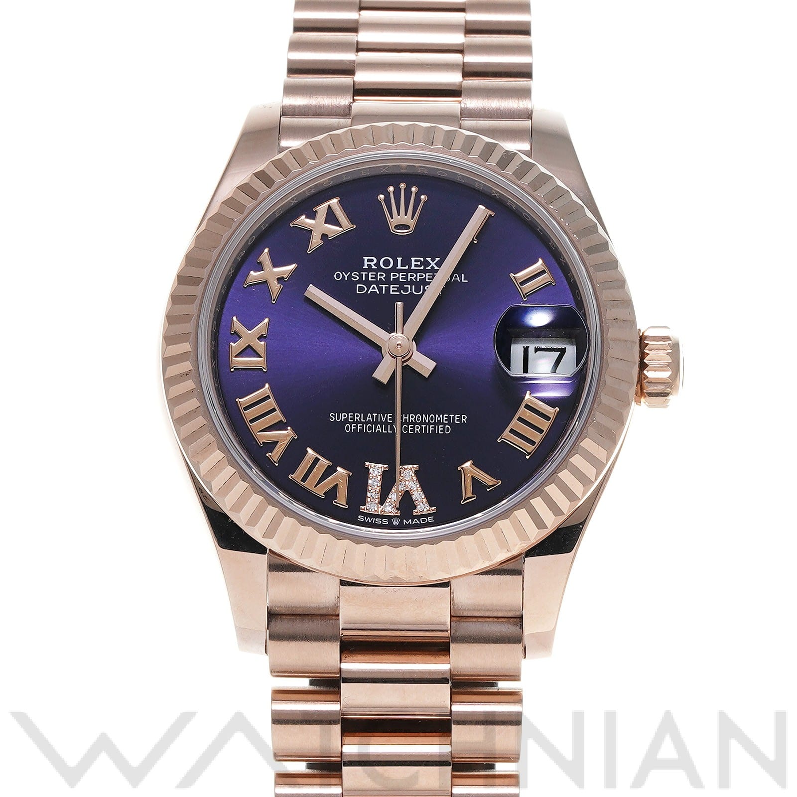 ロレックス デイトジャスト 31 278275 オーベルジーヌ/ダイヤモンド ユニセックス 時計 【中古】【wristwatch】