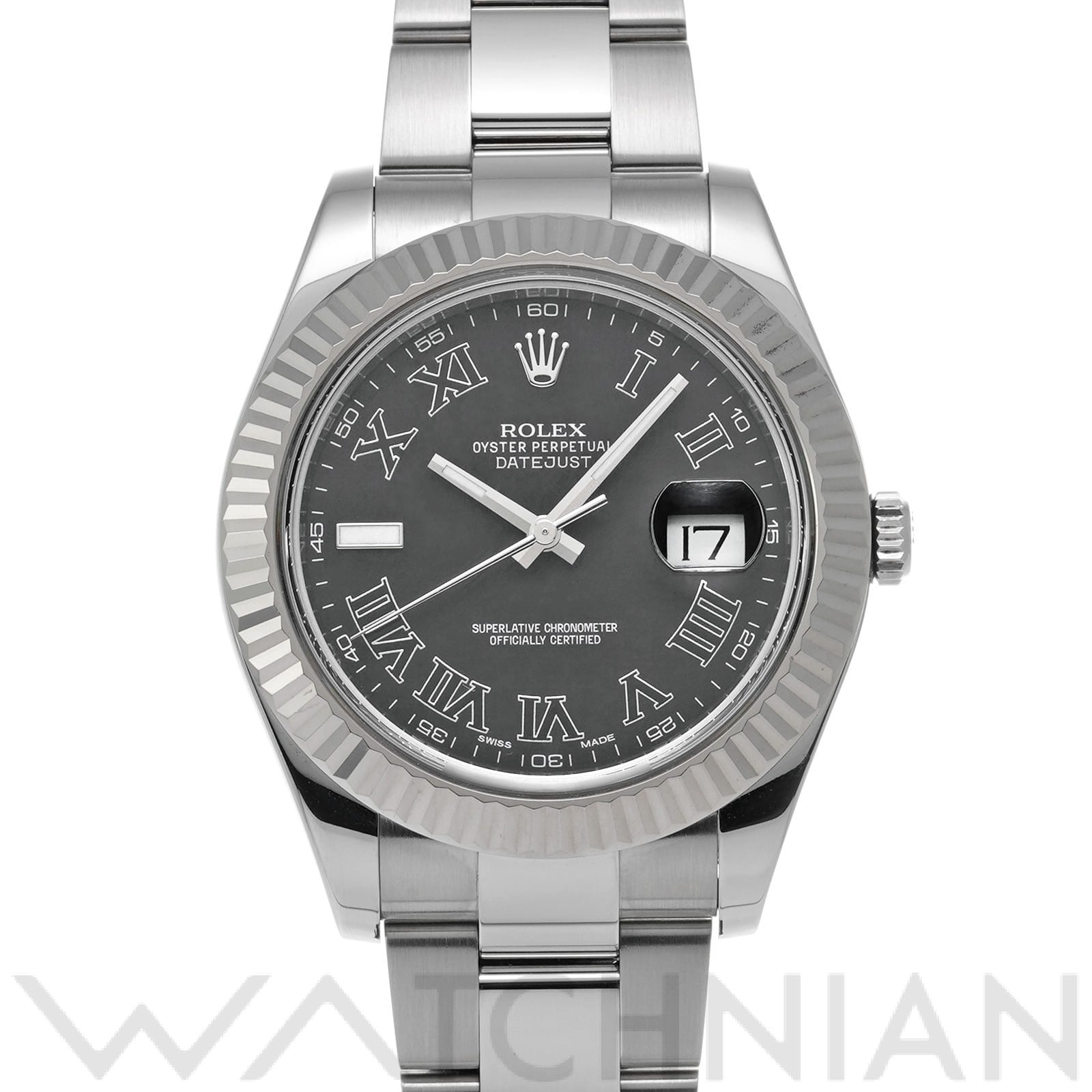 ロレックス デイトジャストII 116334 グレー メンズ 時計 【中古】【wristwatch】