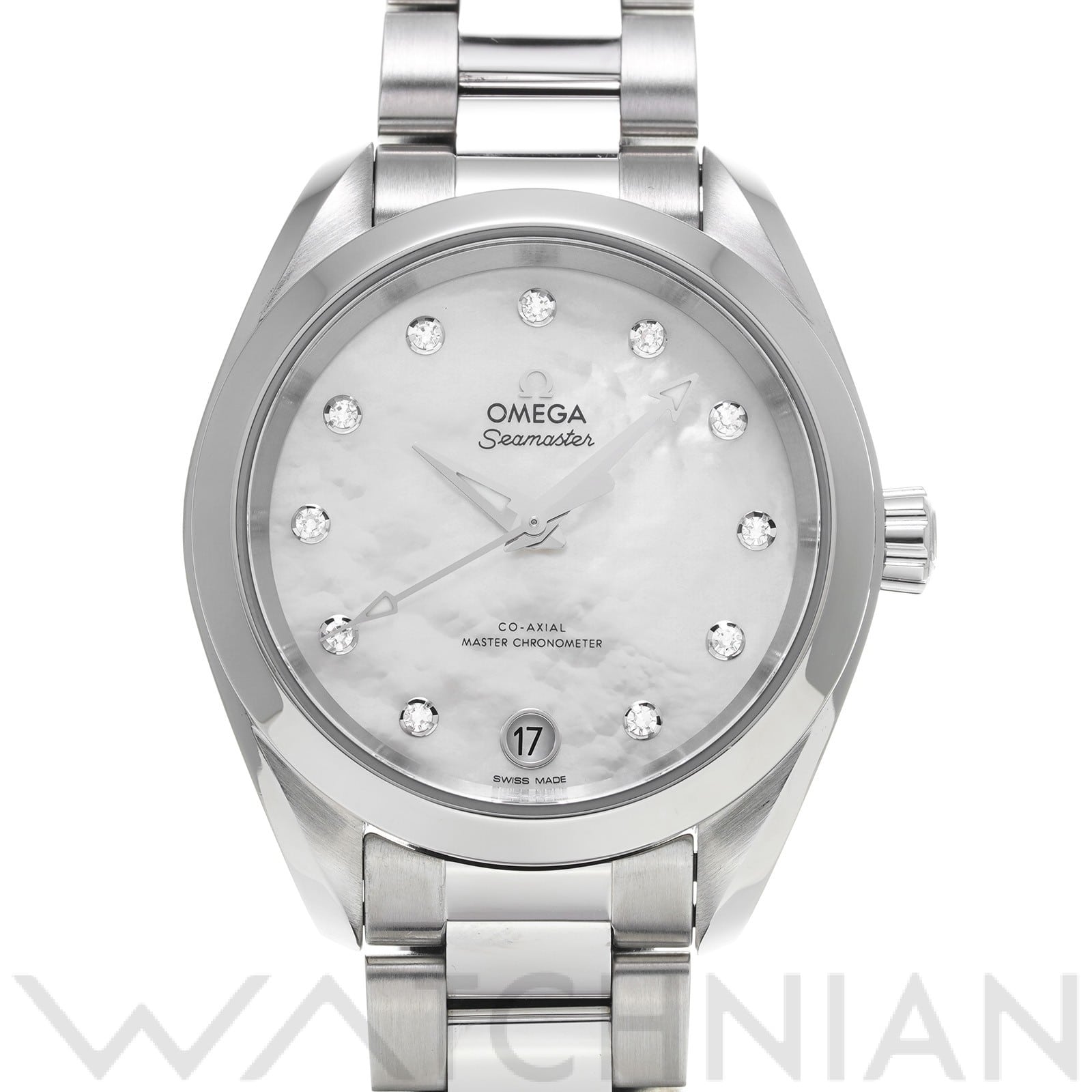 オメガ / OMEGA シーマスター アクアテラ コーアクシャル マスタークロノメーター 220.10.34.20.55.001 ホワイトシェル/ダイヤモンド レディース 時計 【中古】【wristwatch】