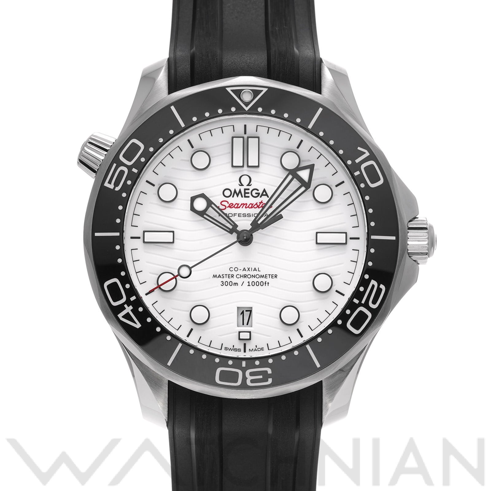 シーマスター ダイバー300 コーアクシャル マスタークロノメーター 210.32.42.20.04.001 ホワイト オメガ OMEGA メンズ 【中古】