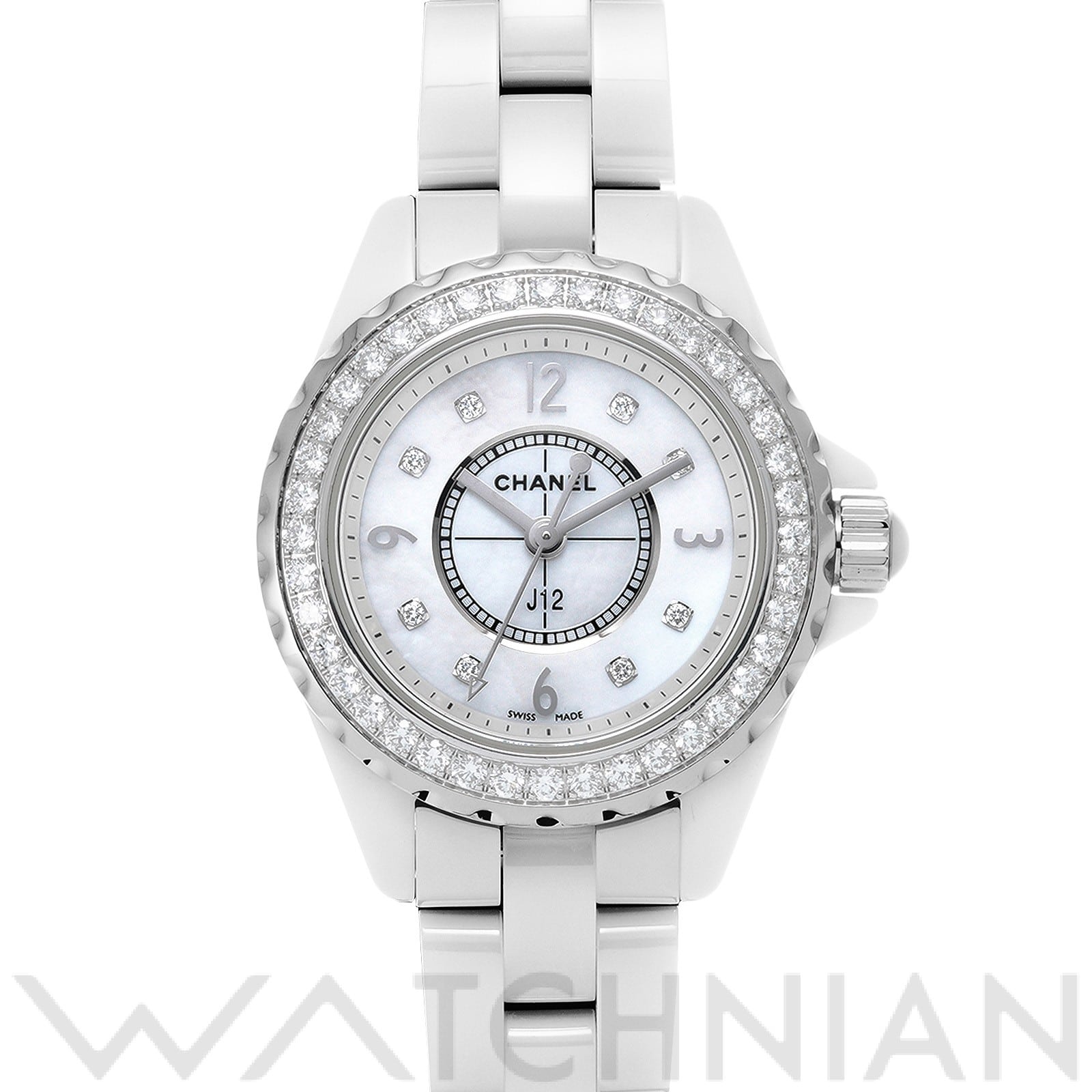 シャネル / CHANEL J12 29MM H2572 ホワイトシェル/ダイヤモンド レディース 時計 【中古】【wristwatch】