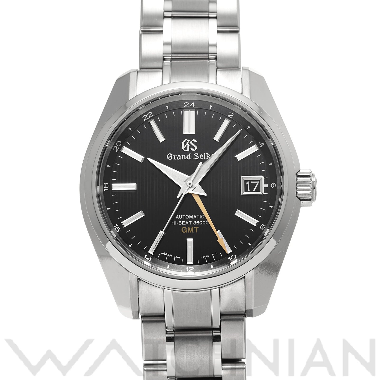 グランドセイコー / Grand Seiko ヘリテージコレクション メカニカル ハイビート 36000 GMT SBGJ213 ブラック メンズ 時計 【中古】【wristwatch】