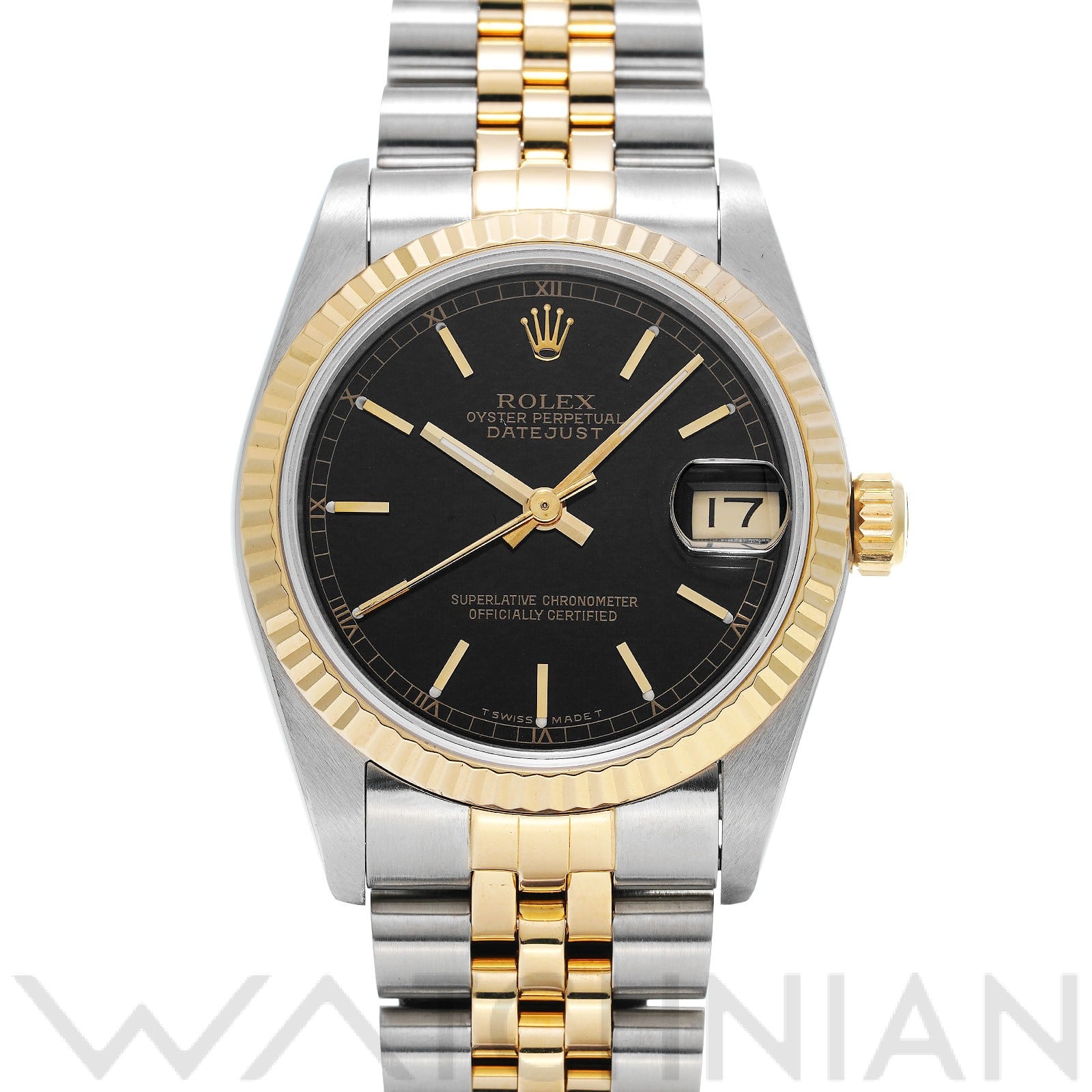 デイトジャスト 68273 S番(1994年頃製造) ブラック ロレックス ROLEX ユニセックス 【中古】