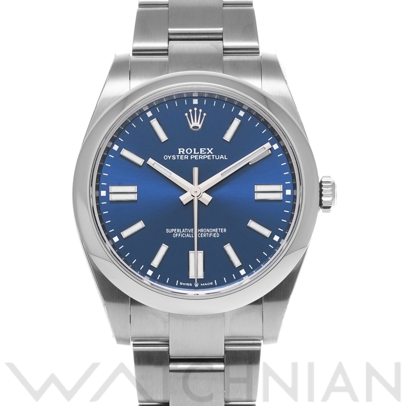 ロレックス オイスターパーペチュアル 41 124300 ブライトブルー メンズ 時計 【中古】【wristwatch】