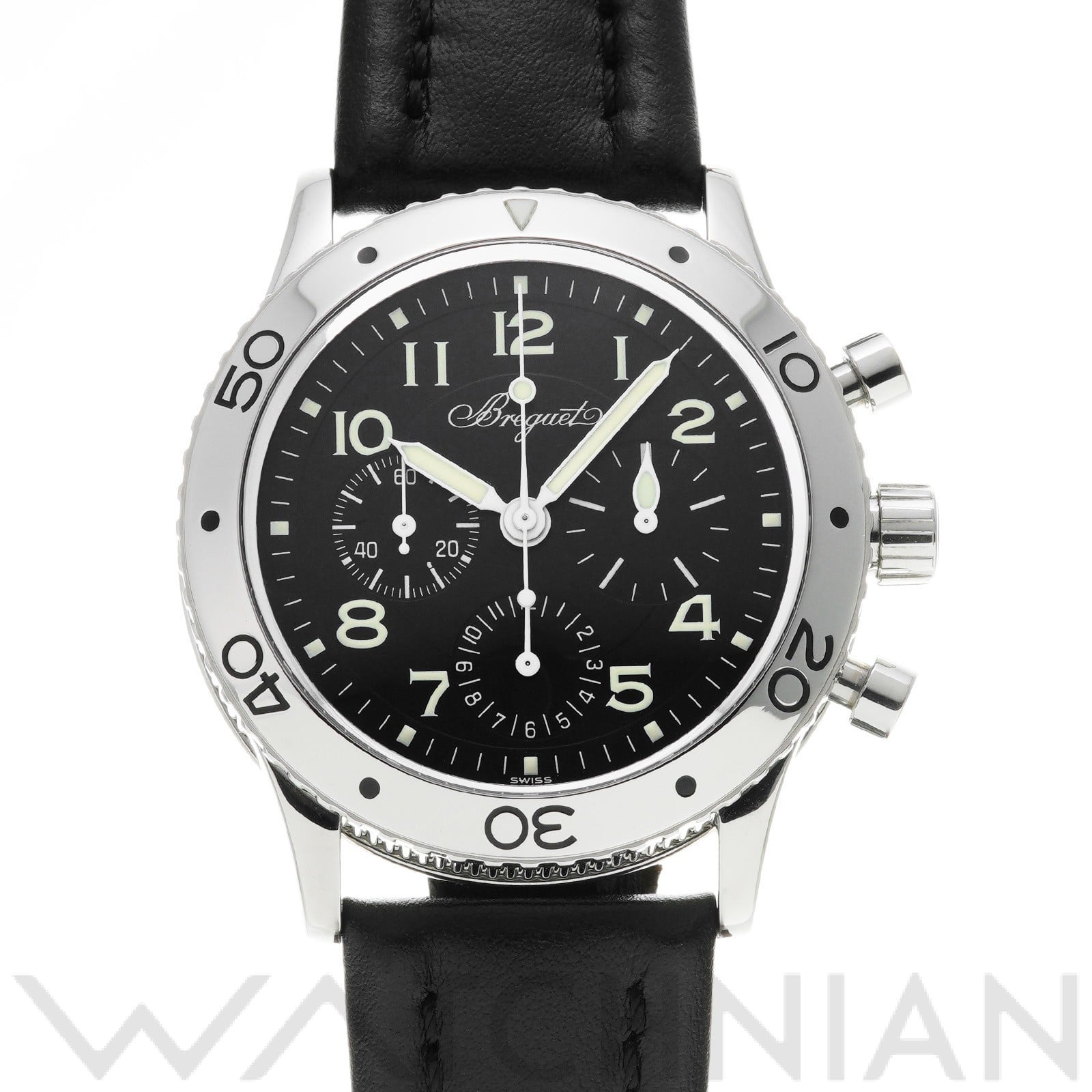 アエロナバル タイプXX 3800ST/92/9W6 ブラック ブレゲ Breguet メンズ 【中古】