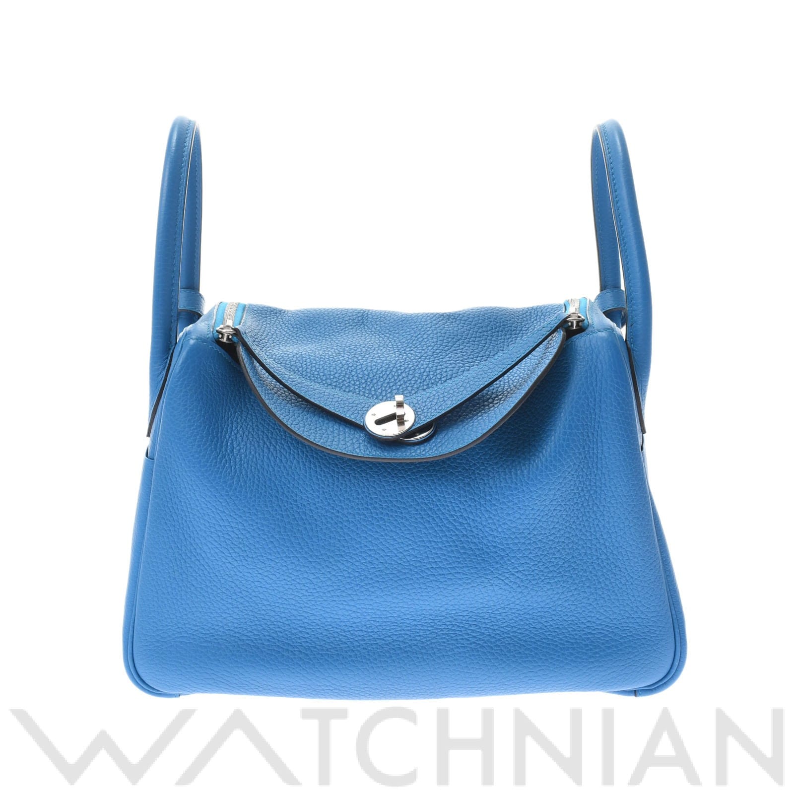 リンディ 30 ヴェルソ 2WAY ブルーザンジバル/マラカイト/パラジウム金具 トリヨンクレマンス HERMES エルメス レディース 【中古】