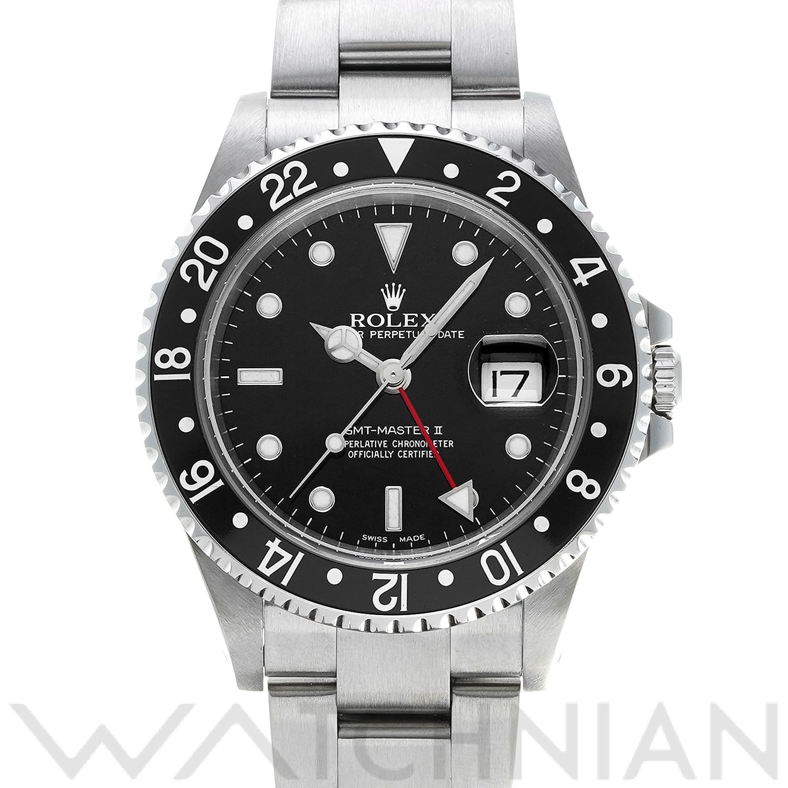 ロレックス GMTマスターII 16710 ブラック メンズ 時計 【中古】【wristwatch】