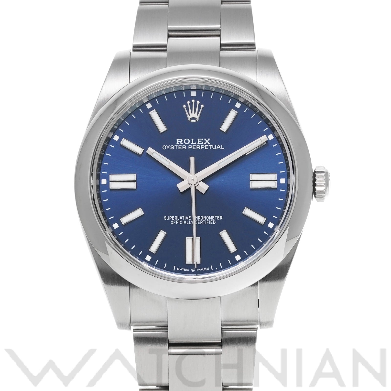 ロレックス オイスターパーペチュアル 41 124300 ブライトブルー メンズ 時計 【中古】【wristwatch】