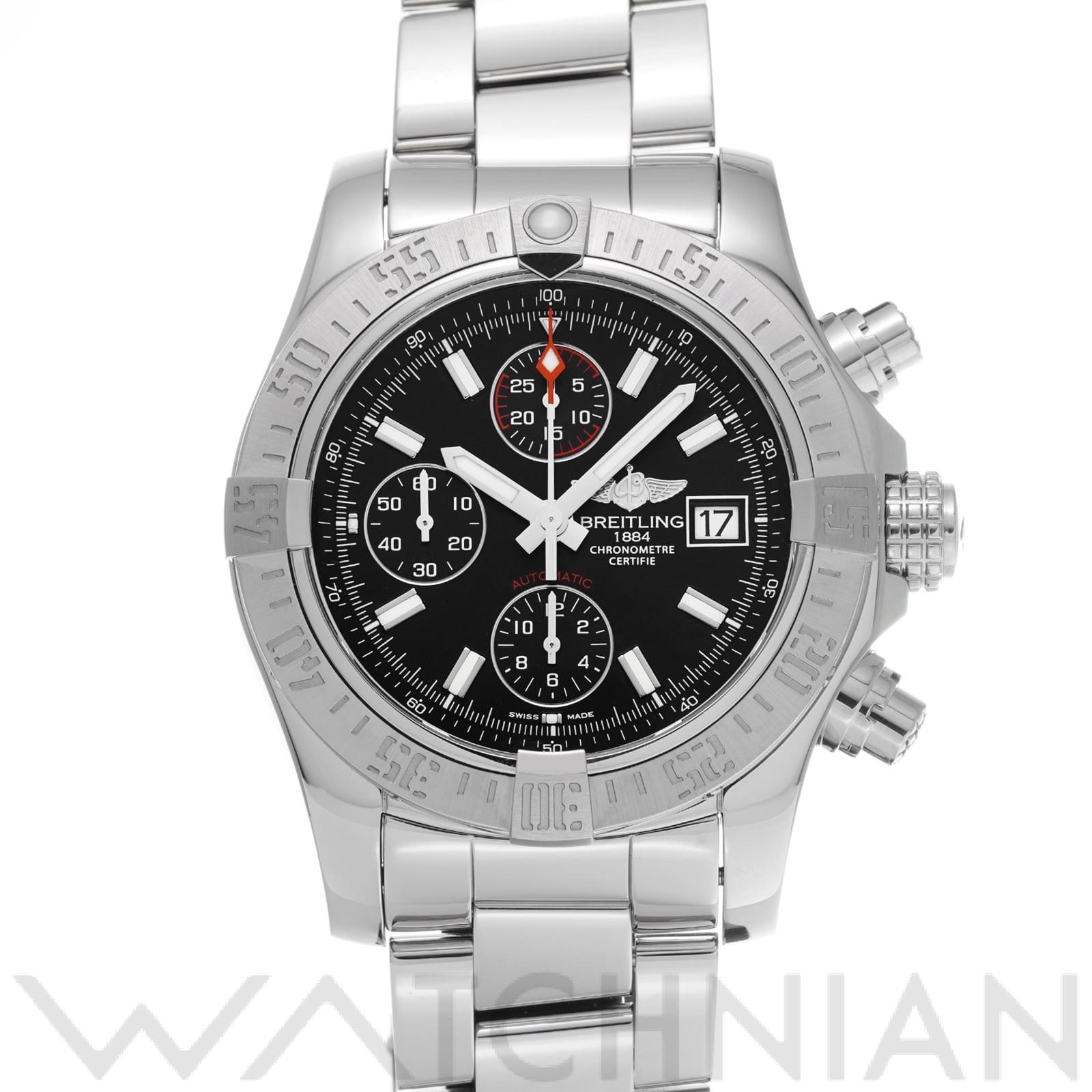 ブライトリング / BREITLING アベンジャーII A1338111/BC32 ブラック メンズ 時計 【中古】【wristwatch】