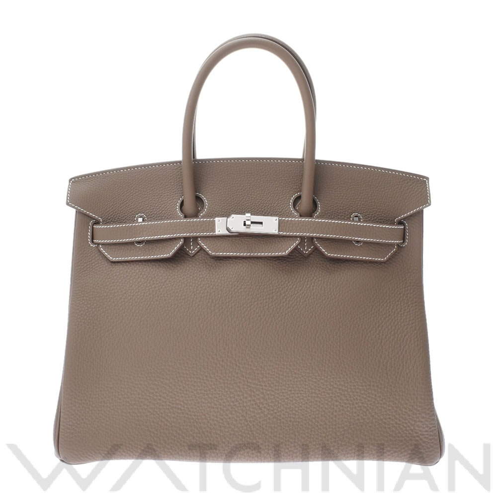 バーキン 35 エトゥープ/パラジウム金具 トゴ HERMES エルメス ユニセックス 【新品】