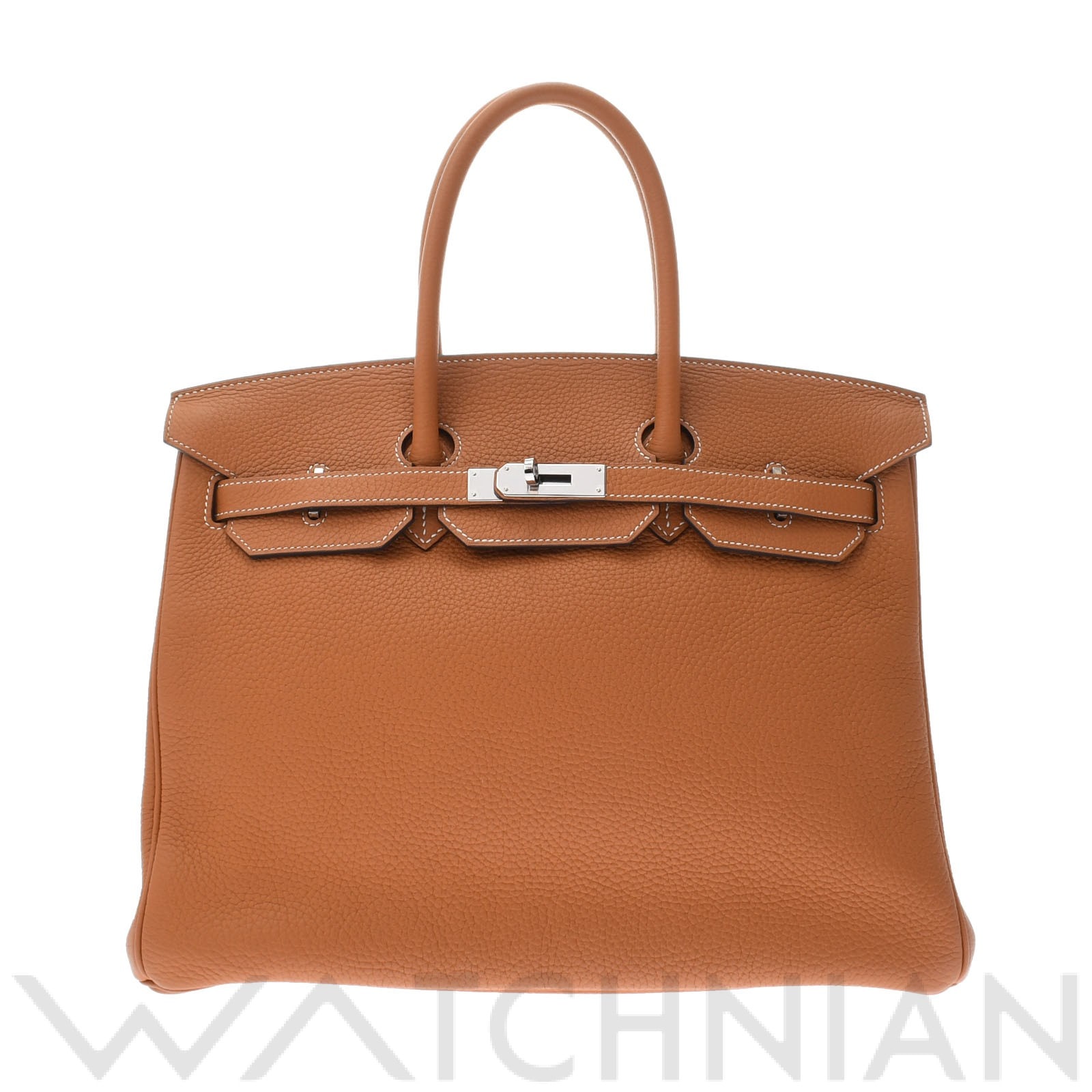 バーキン 35 トフィー/パラジウム金具 トリヨンクレマンス HERMES エルメス ユニセックス 【中古】