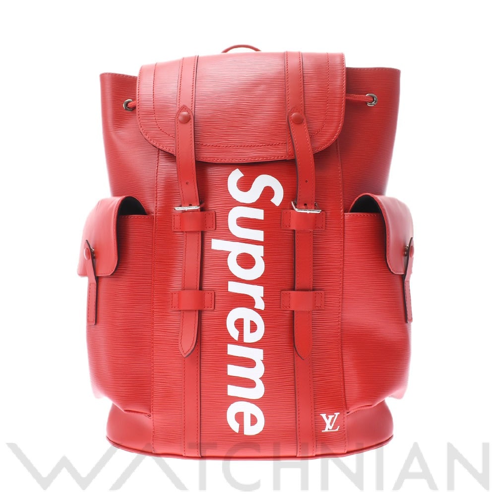 ルイ ヴィトン エピ クリストファーPM レッド/ホワイト M53414 エピレザー メンズ バッグ 【中古】【bag】
