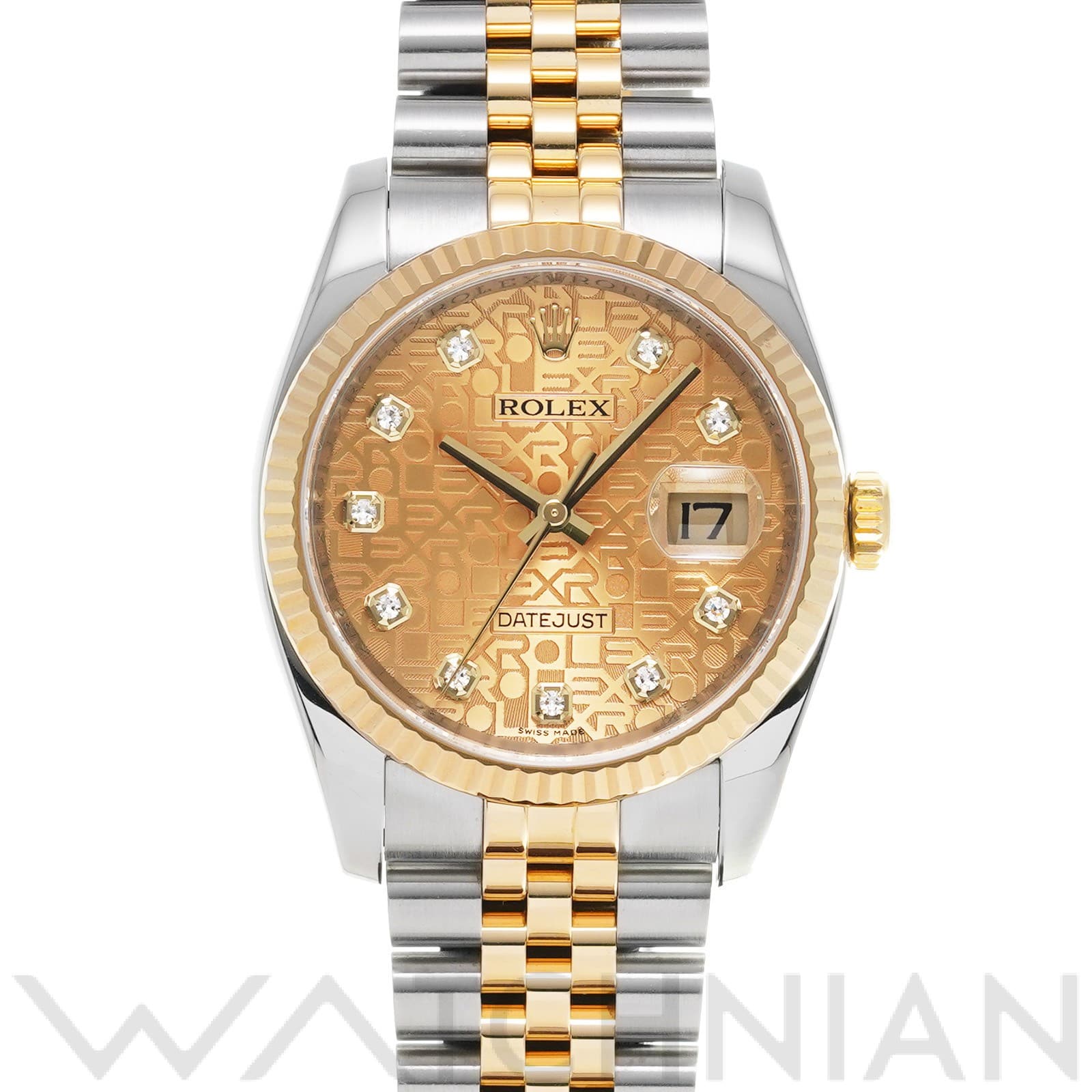 ロレックス デイトジャスト 36 116233G シャンパンコンピュータ/ダイヤモンド メンズ 時計 【中古】【wristwatch】