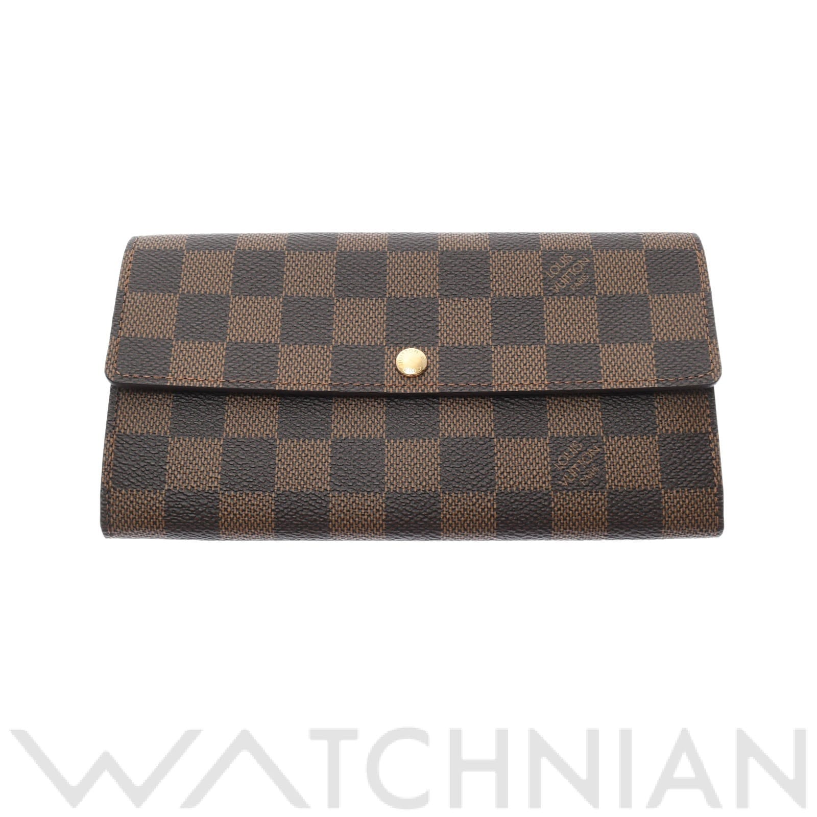 ルイ ヴィトン ダミエ ポルトフォイユ・サラ ブラウン N61734 ダミエキャンバス ユニセックス 財布 【中古】【purse】
