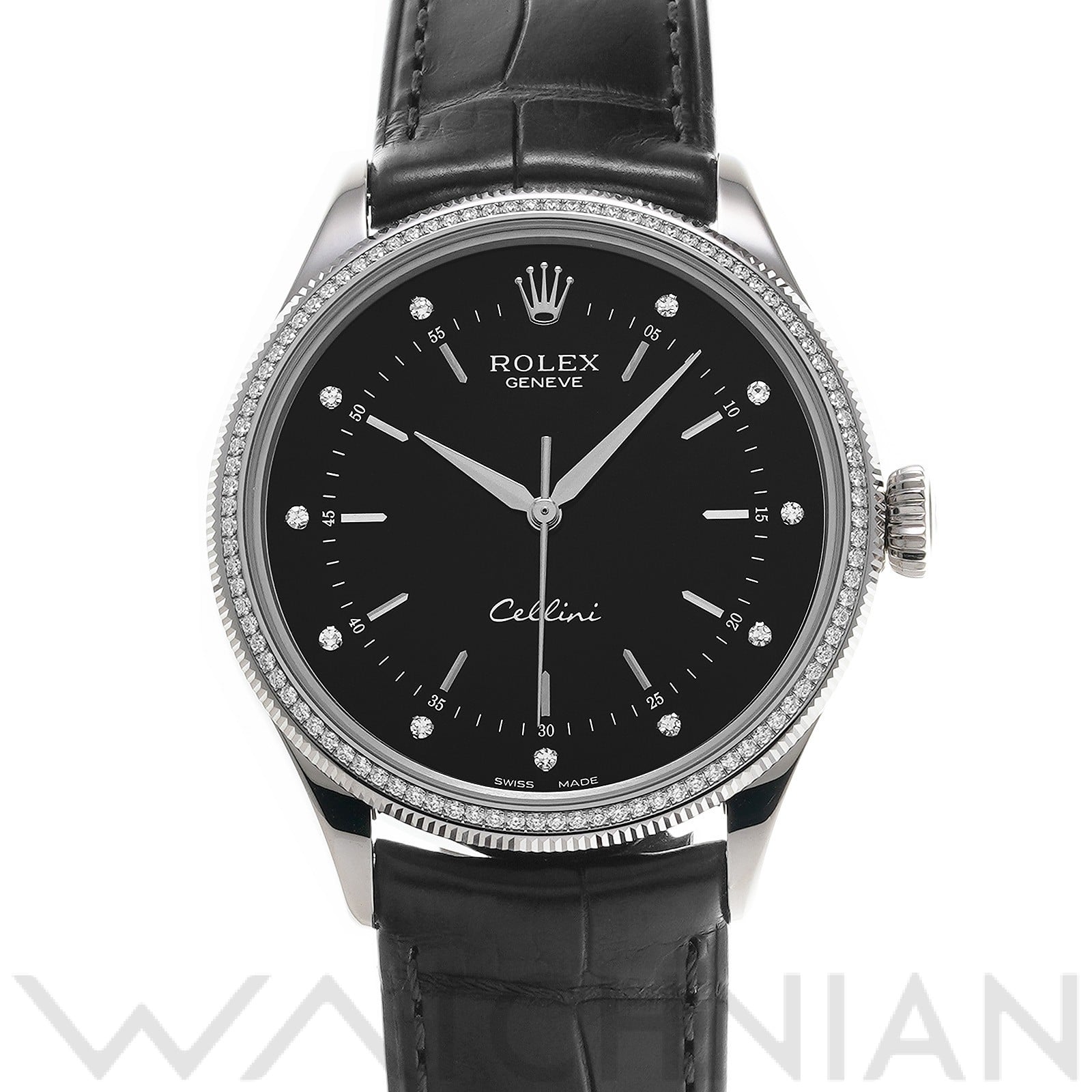 チェリーニ タイム 50609RBR ランダムシリアル ブラック/ダイヤモンド ロレックス ROLEX メンズ 【中古】