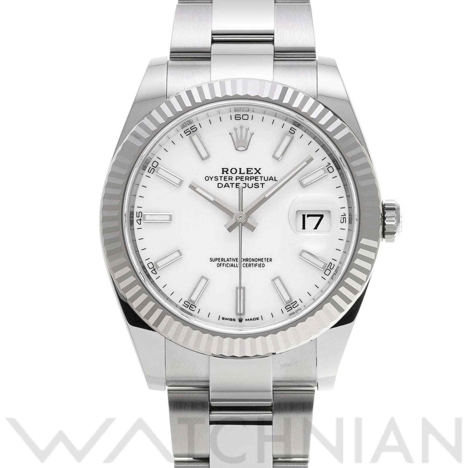 ロレックス デイトジャスト 41 126334 ホワイト メンズ 時計 【中古】【wristwatch】