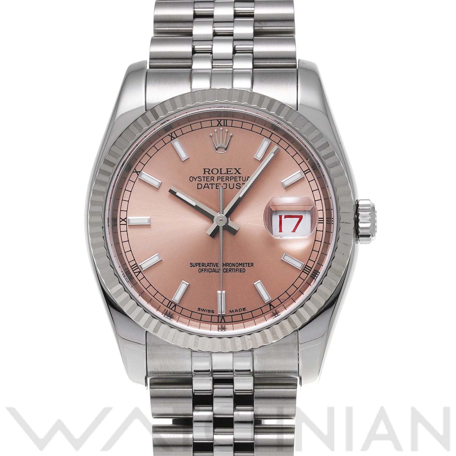 ロレックス デイトジャスト 36 116234 ピンク メンズ 時計 【中古】【wristwatch】